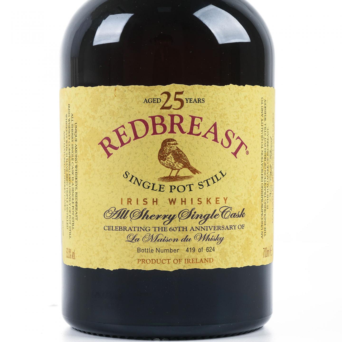Redbreast 知更鸟 25年 1991 雪莉单桶 LMDW 60周年纪念