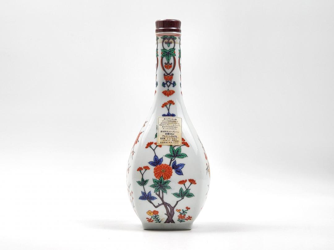 【雅致陶瓷】80年代 Nikka 绝版四季花卉祥草文有田烧陶瓷瓶日本威士忌