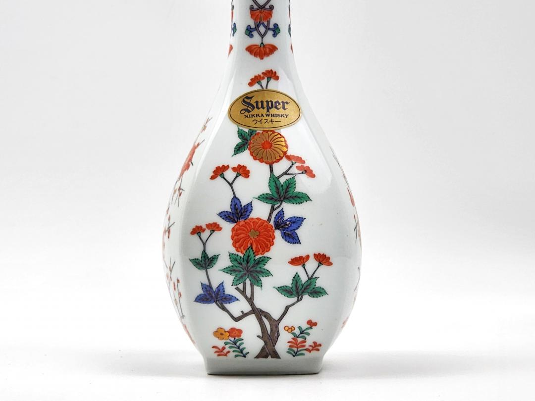 【雅致陶瓷】80年代 Nikka 绝版四季花卉祥草文有田烧陶瓷瓶日本威士忌
