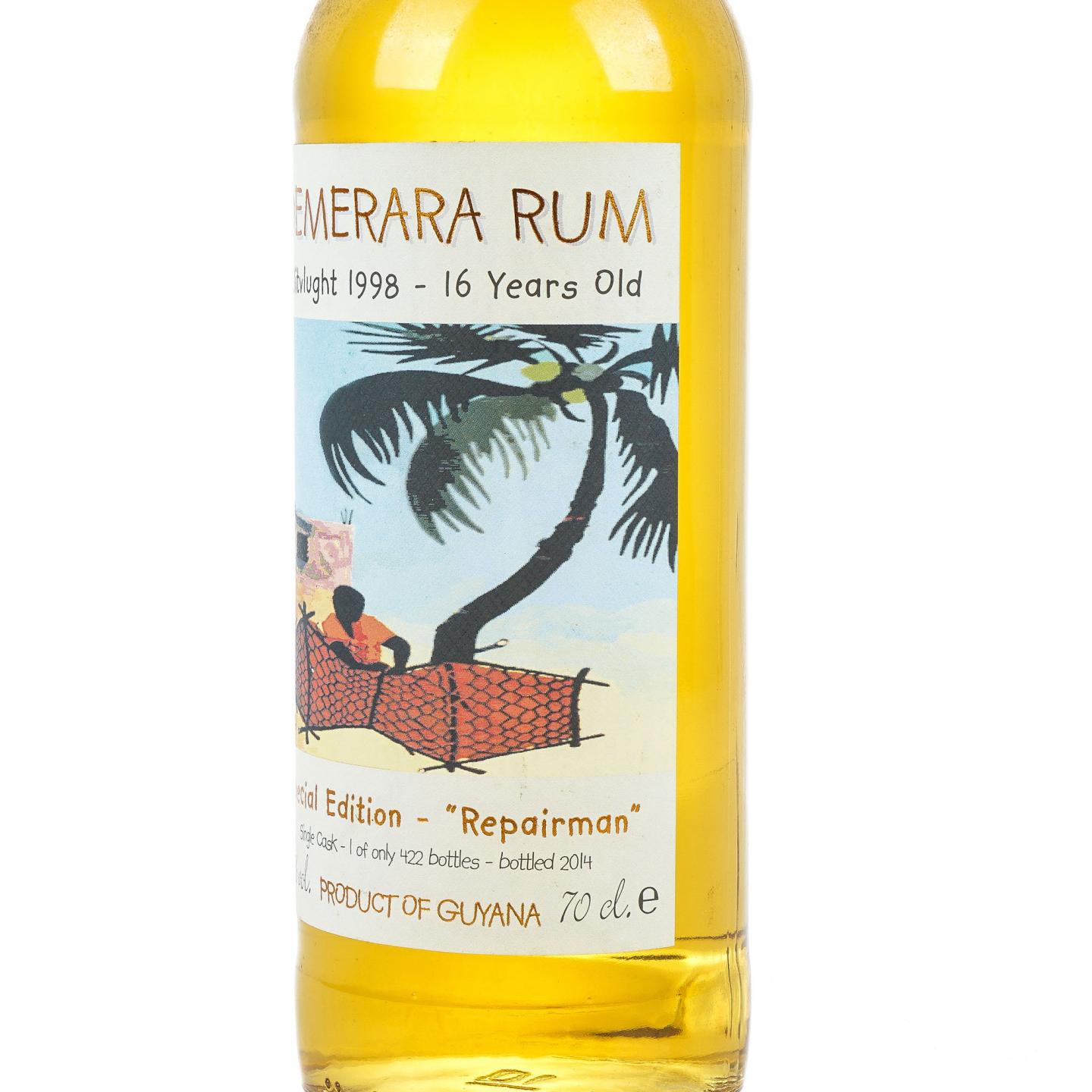 Guyana Uitvlught 16年 Demerara 朗姆酒 Repairman