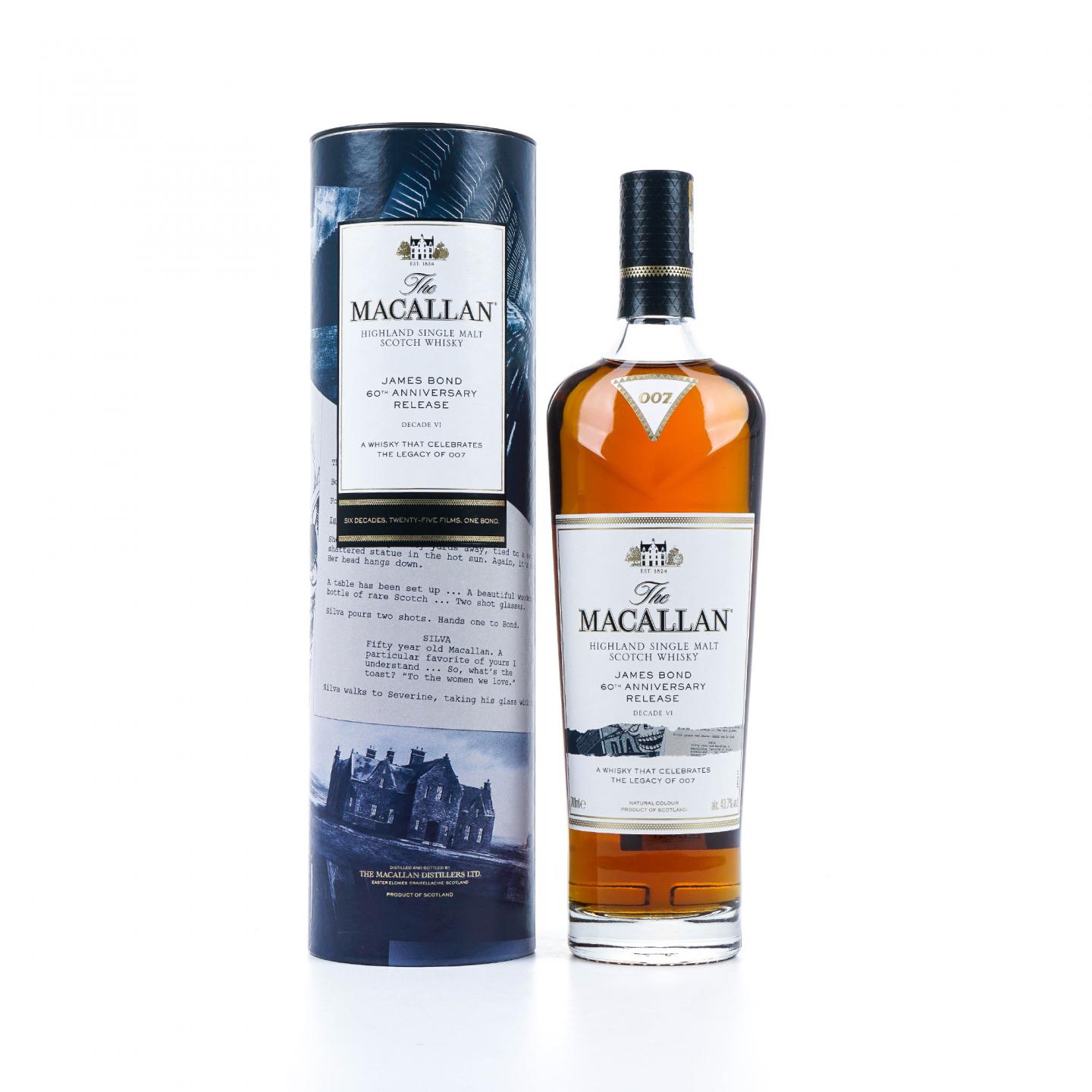 Macallan 麦卡伦《007》詹姆斯·邦德60周年纪念Decade VI_大拍-酒虫网