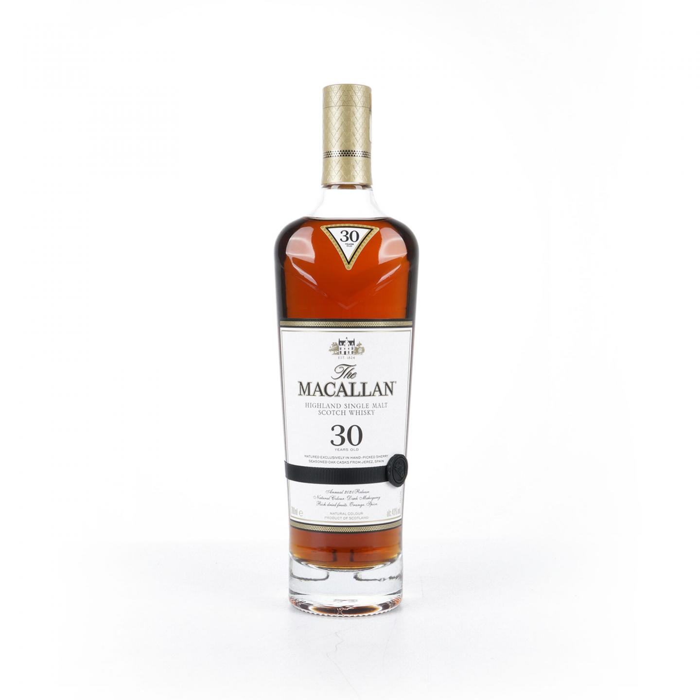 Macallan 麦卡伦 30年 2020 雪莉桶 黑腰带