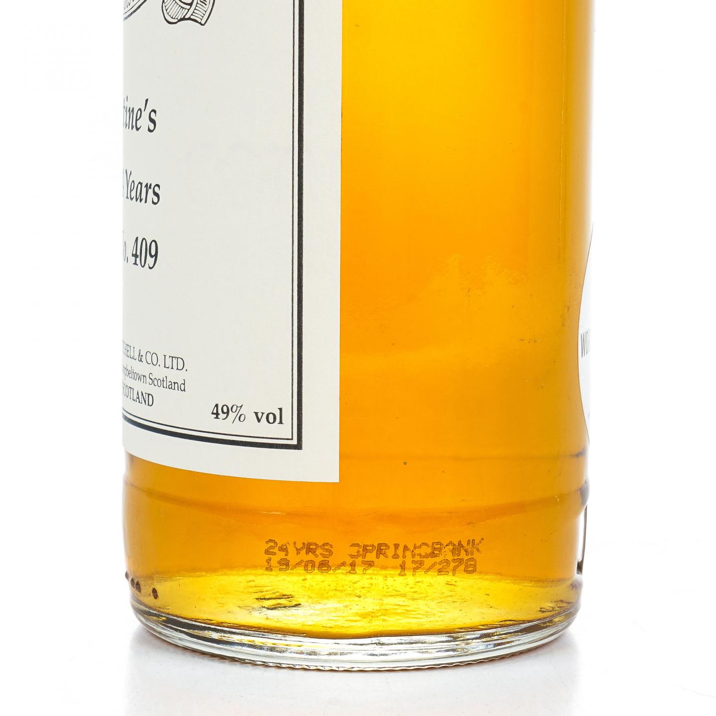 Springbank 云顶 24年 1993-2017 私人桶#409