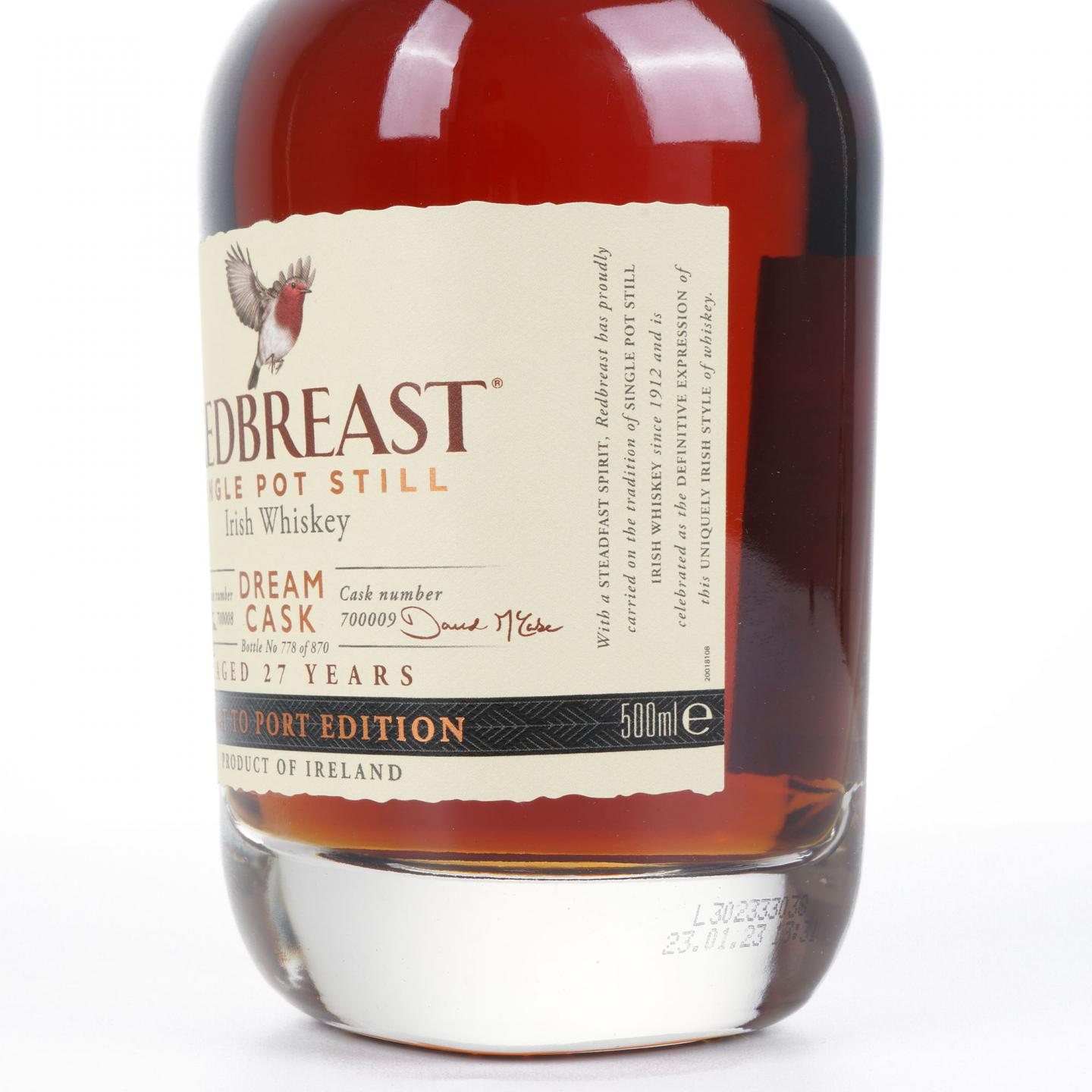 Redbreast 知更鸟 27年 Dream Cask Port To Port Edition 50cl