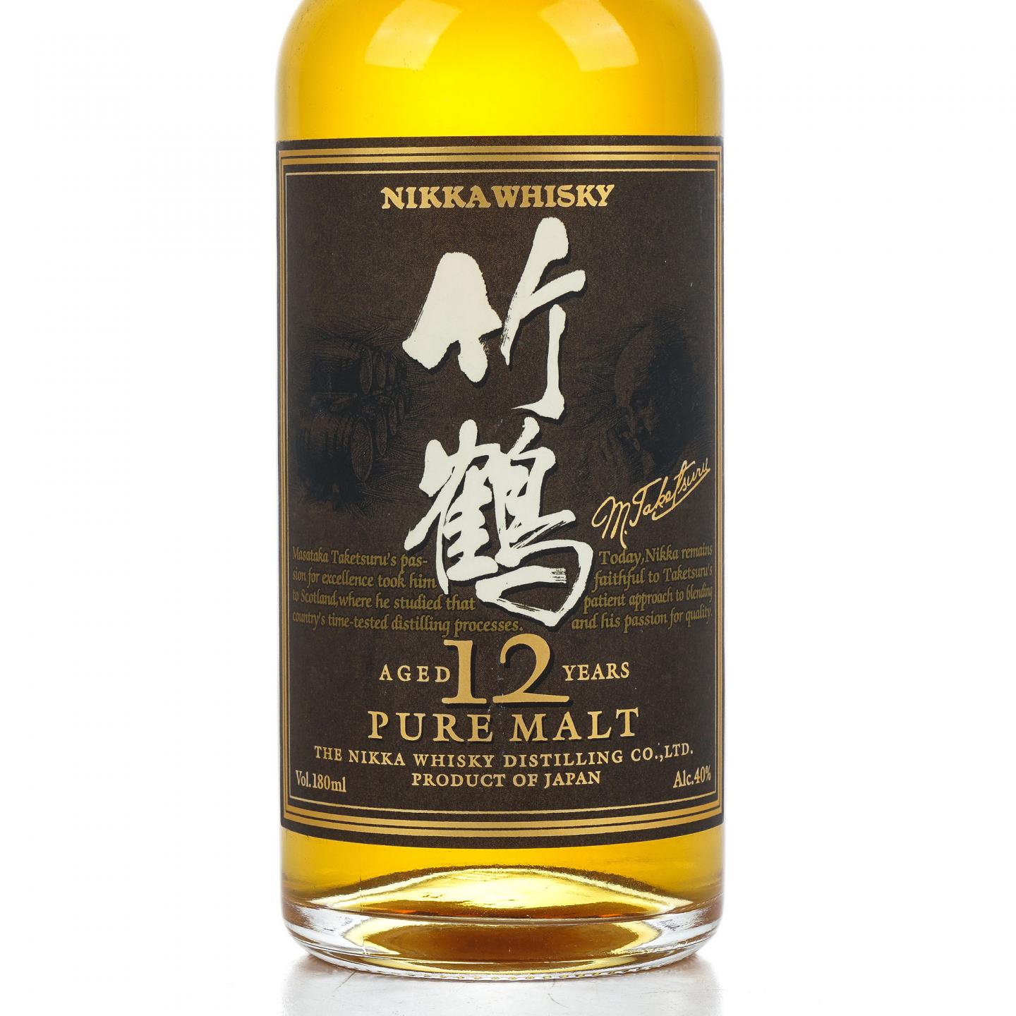 酒版】Nikka 竹鹤12年Pure Malt 180ml_拍卖-酒虫网