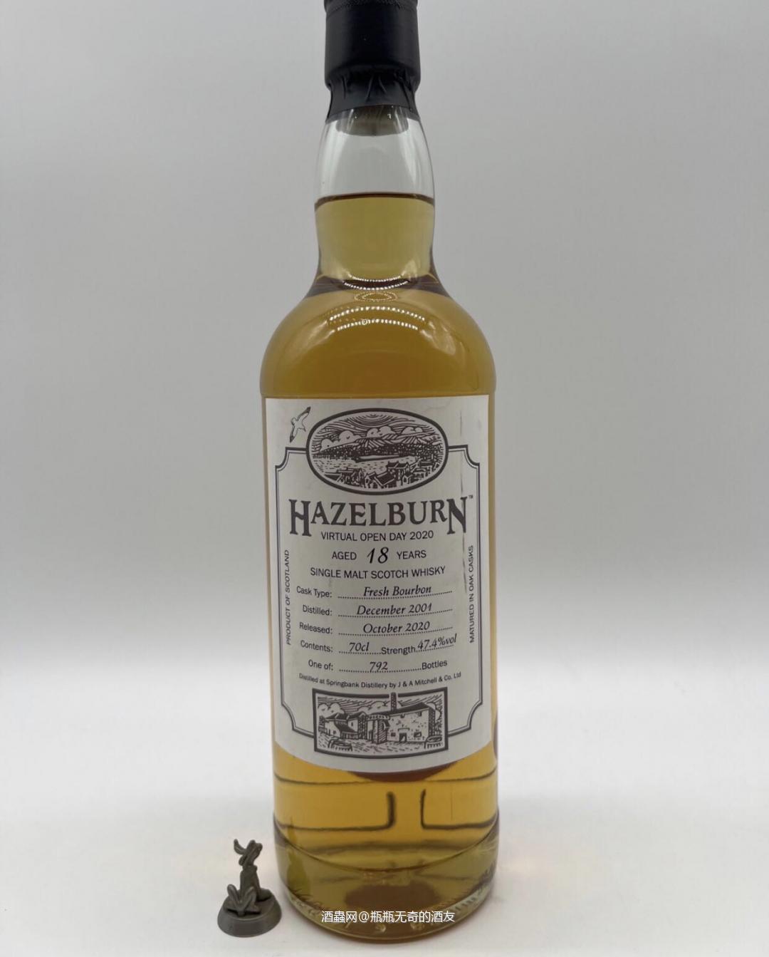 哈索本Hazelburn,2020年开放日版OPEN DAY,47.4%,2001-2020 ,18yo 。
