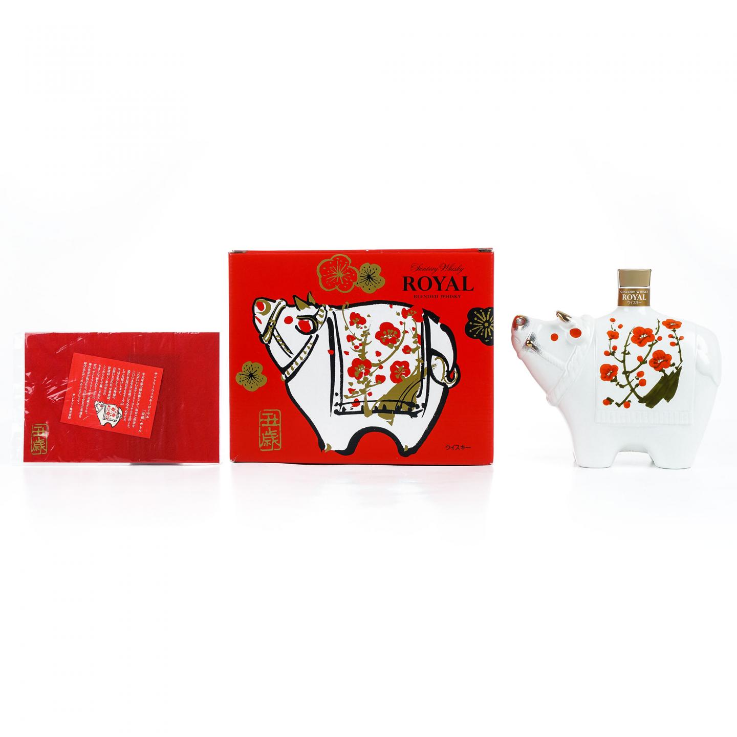 三得利 2009 生肖牛 金花标 陶瓷瓶 600ml