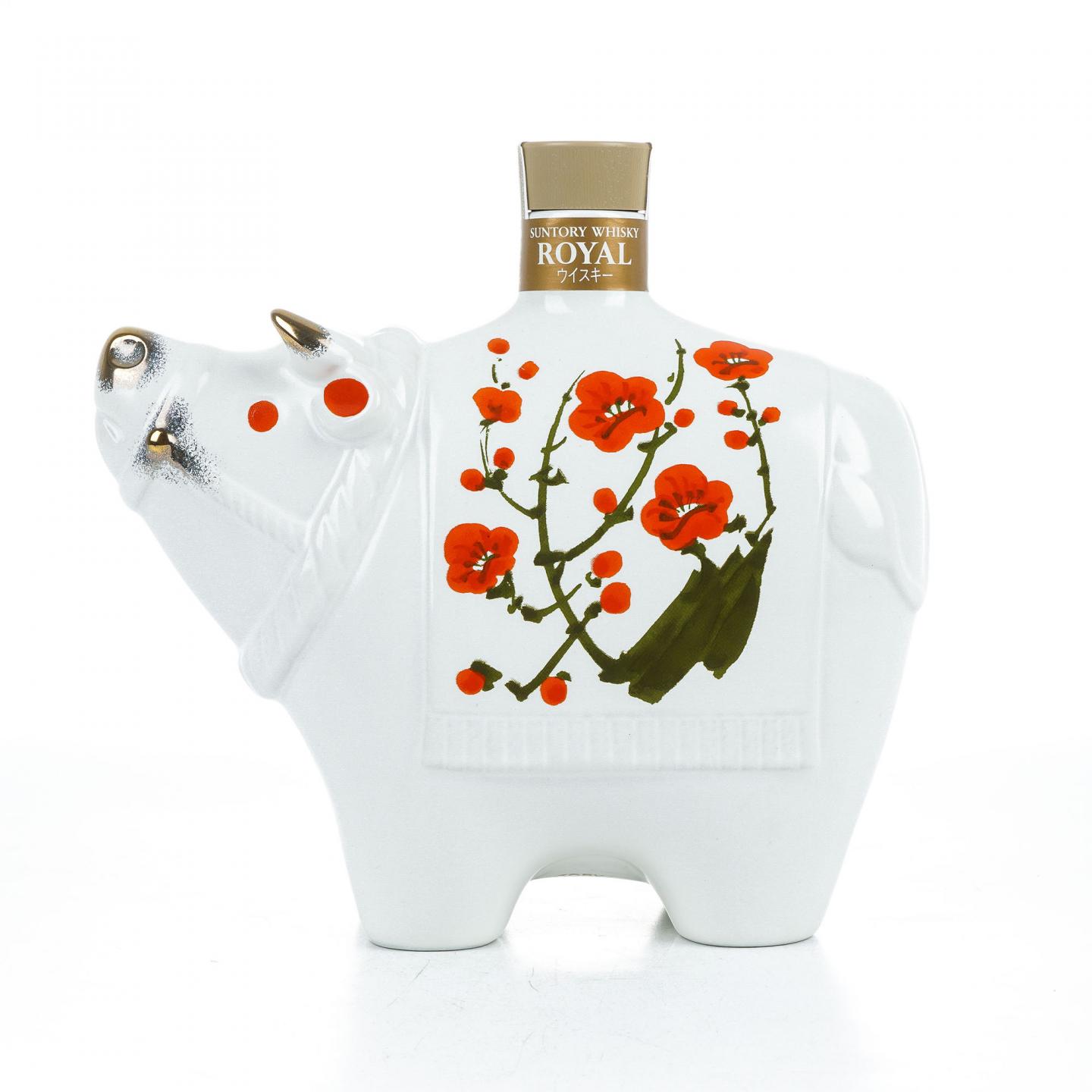 三得利 2009 生肖牛 金花标 陶瓷瓶 600ml