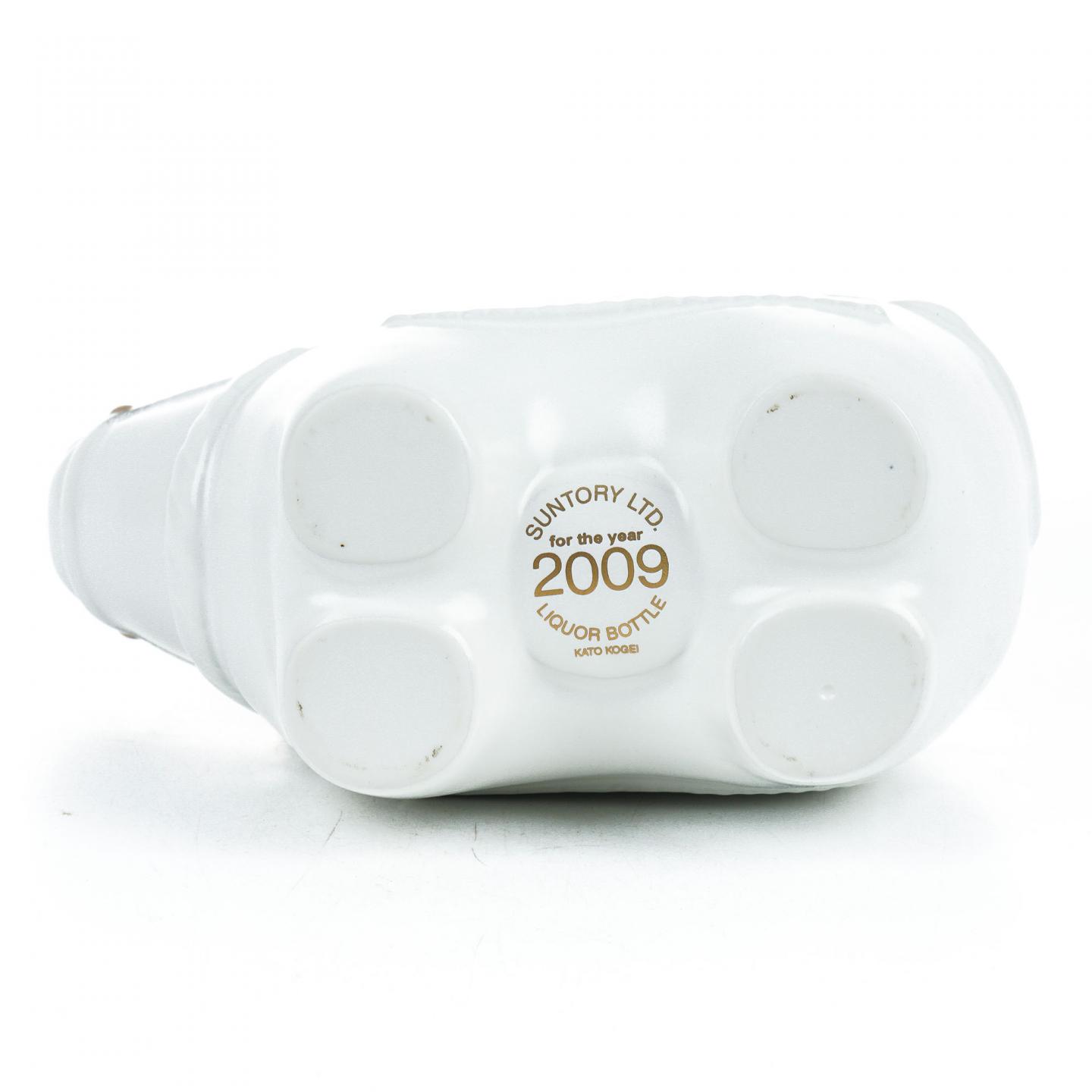 三得利 2009 生肖牛 金花标 陶瓷瓶 600ml