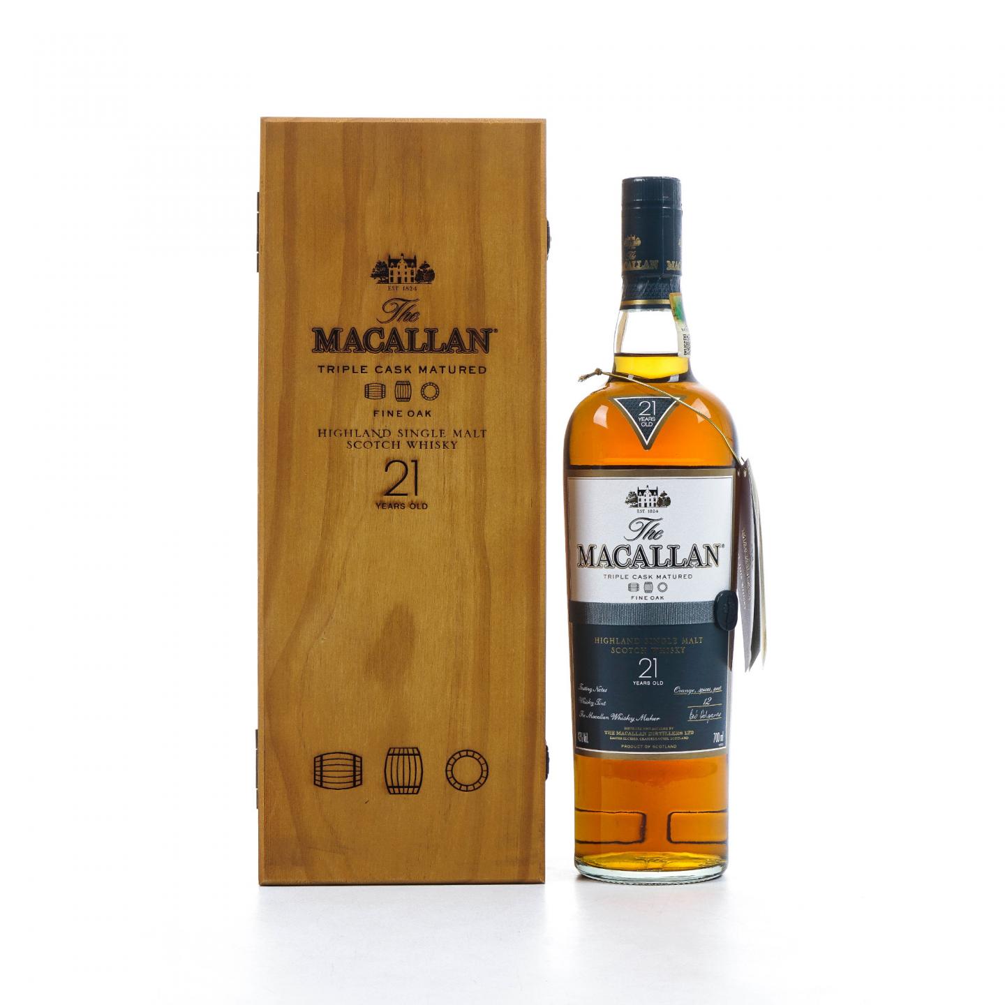 Macallan 麦卡伦 21年 Fine Oak 黄金三桶
