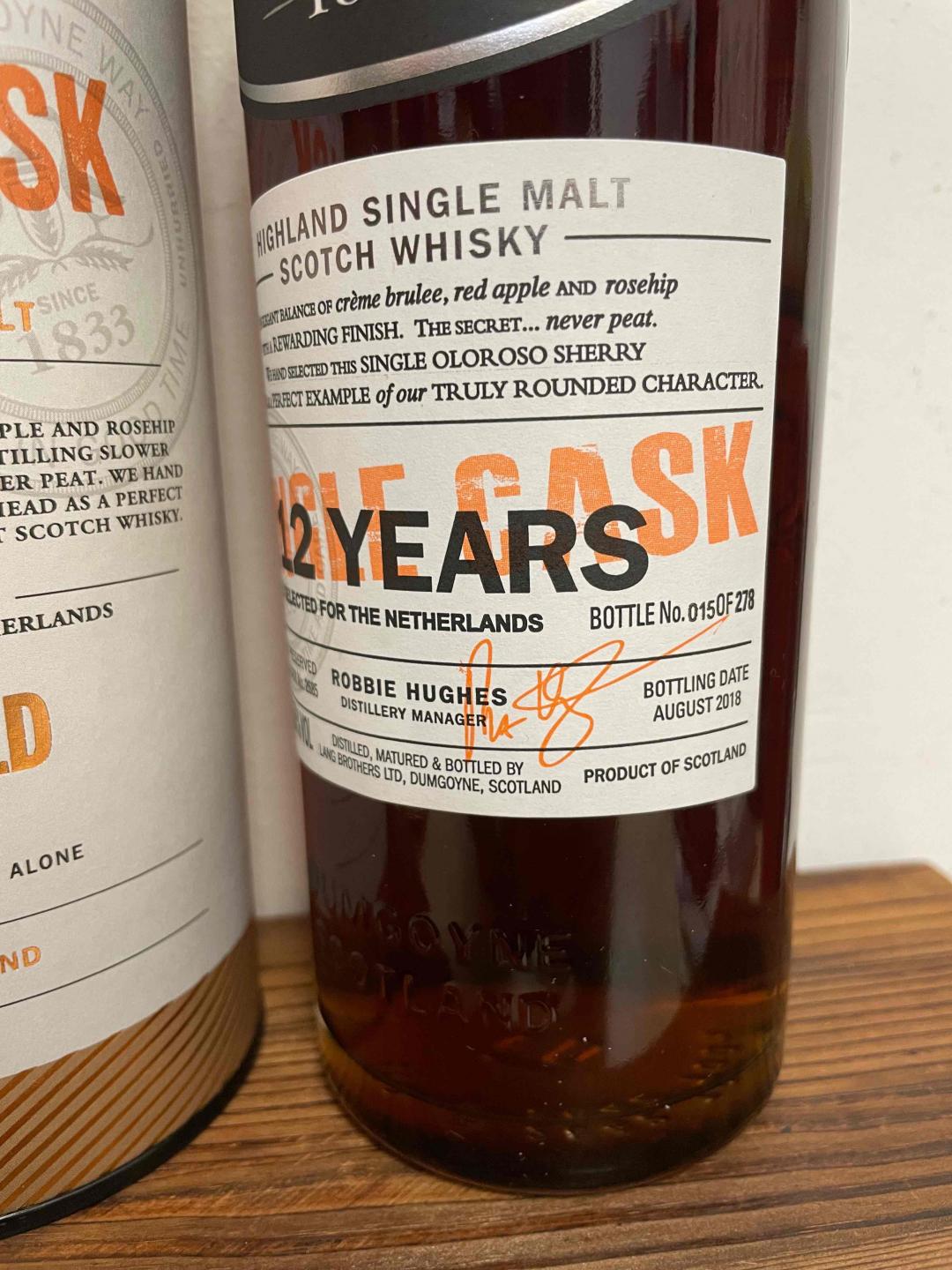 格兰哥尼 12年 雪莉单桶 限量278支 酒色不错 非常稀有 值得收藏和品鉴