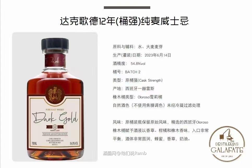 今日份作业：来自西班牙Jerez产区的12年Oloroso雪…