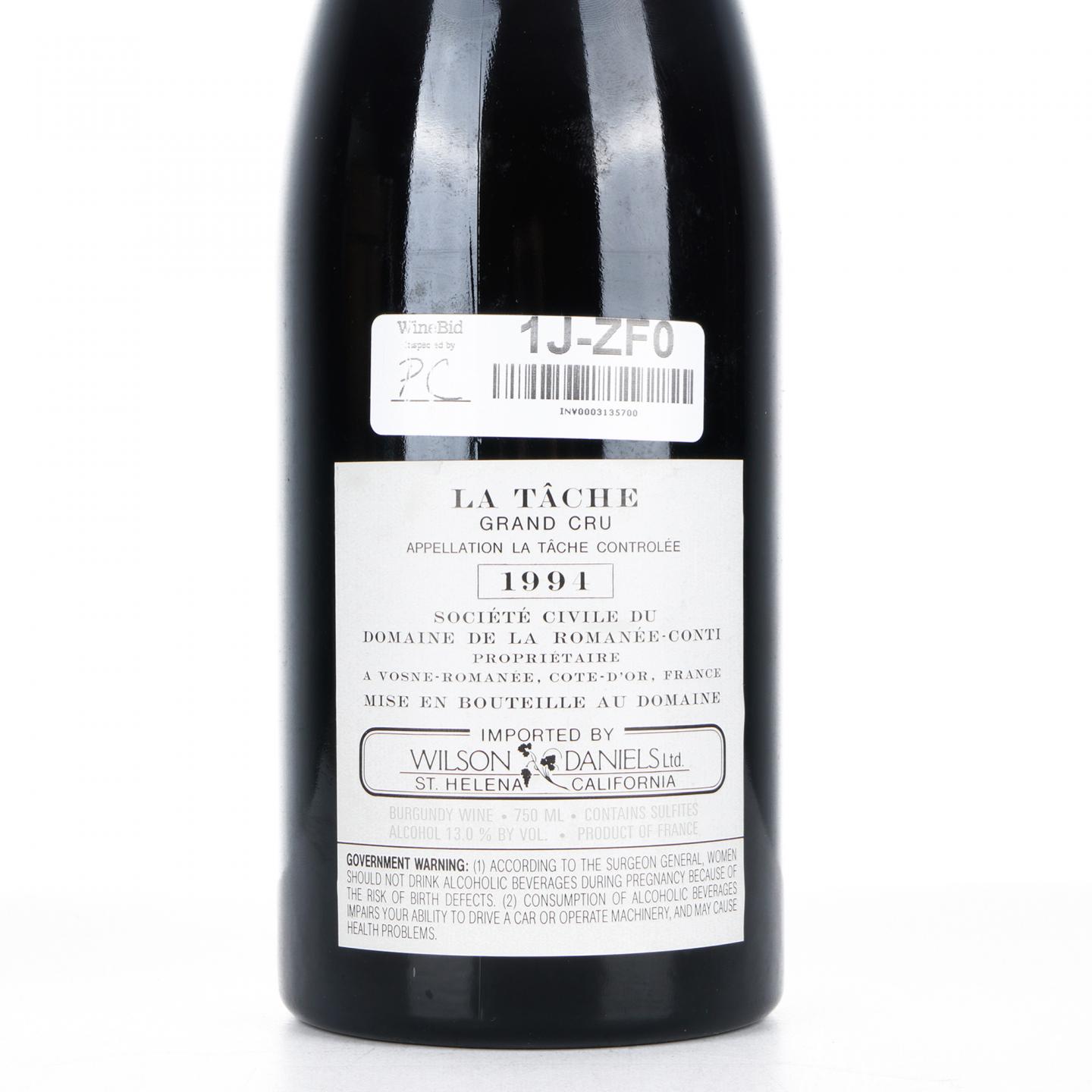 罗曼尼·康帝酒庄 1994 拉塔希特级园 红葡萄酒 No.03280