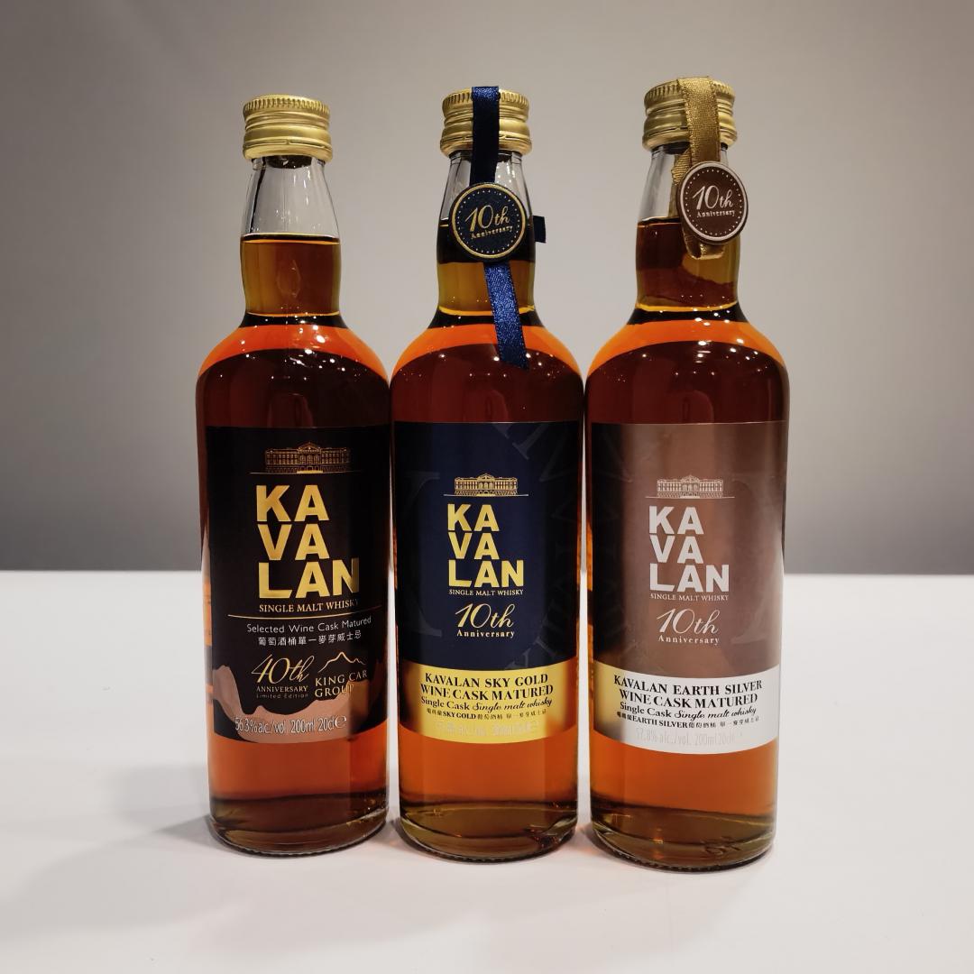 金车噶玛兰周年庆单桶单一麦芽威士忌组合装*200ml*3支