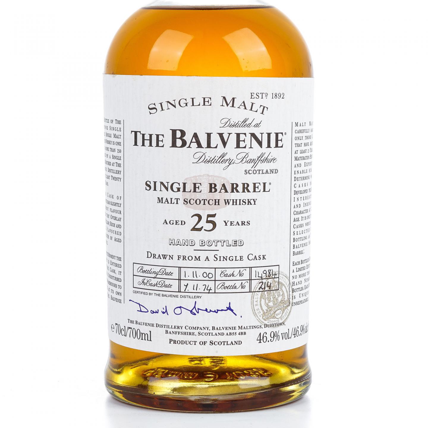 Balvenie 百富 25年 1974-2000 单桶#14984