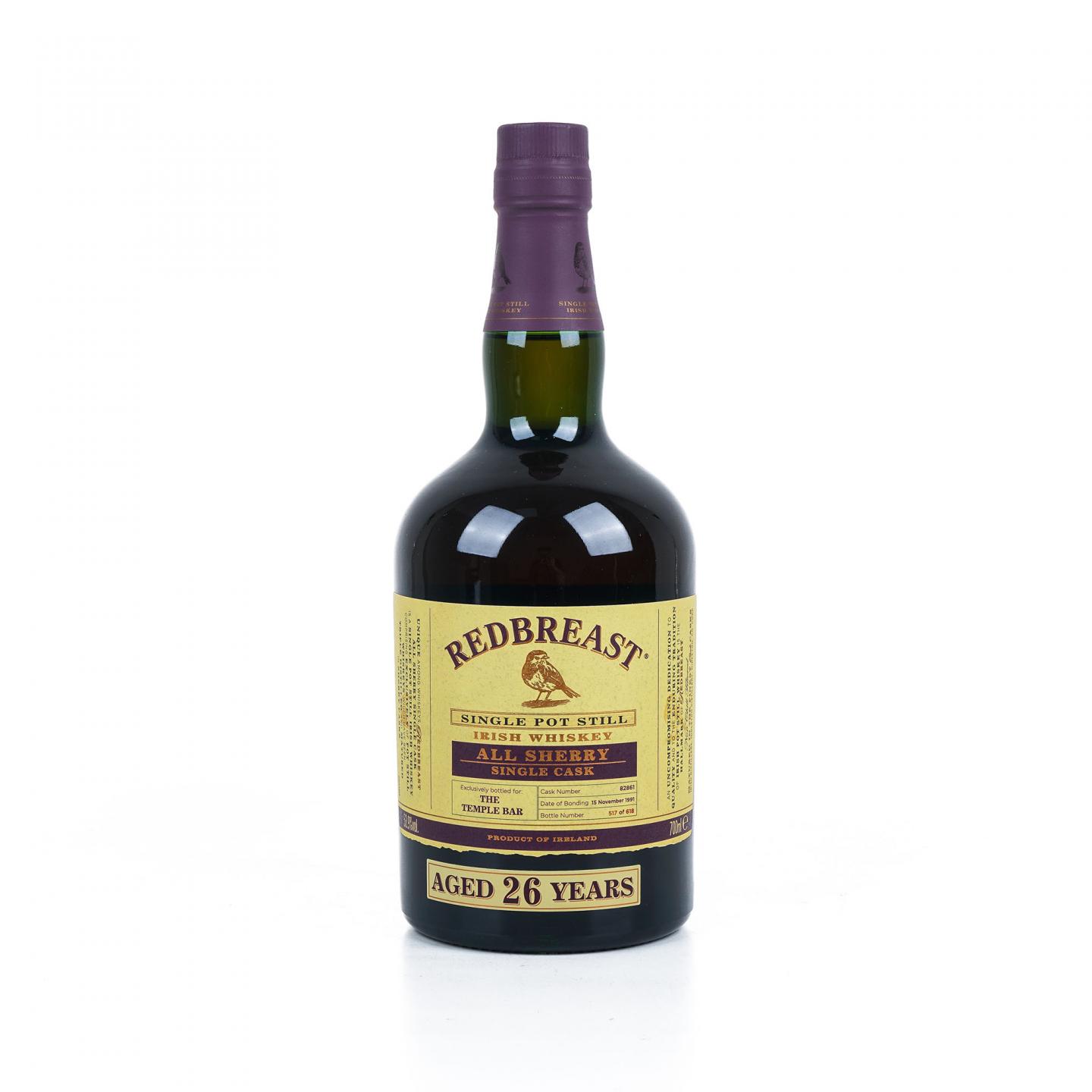 Redbreast 知更鸟 26年 1991 雪莉单桶 单壶威士忌