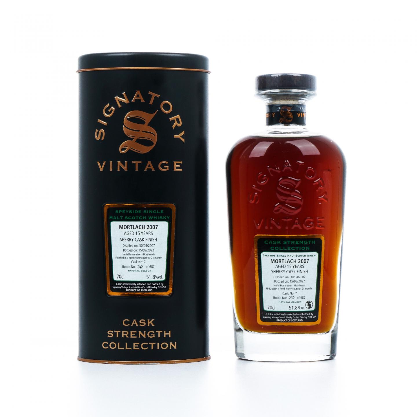 Mortlach 慕赫 15年 2007-2022 桶强 SV 51.8%