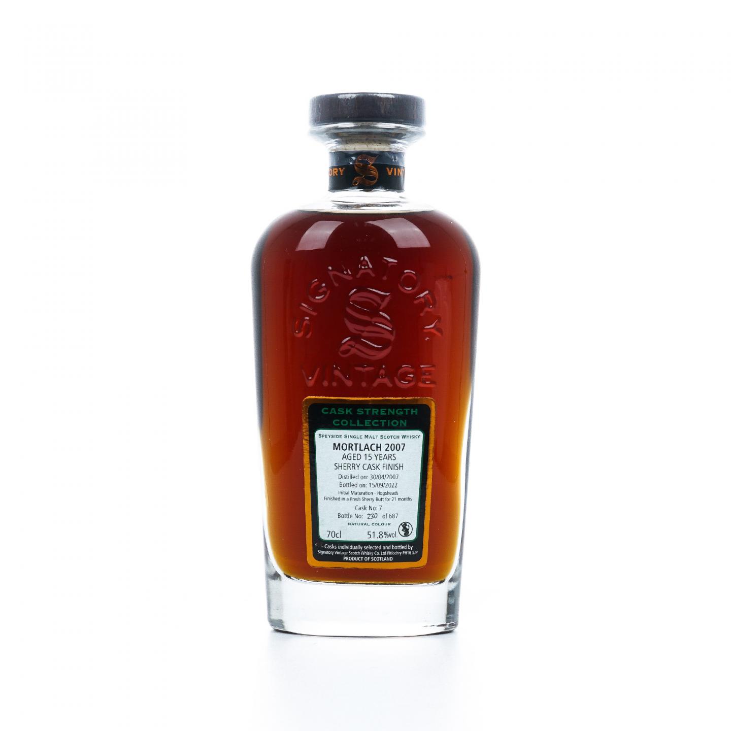 Mortlach 慕赫 15年 2007-2022 桶强 SV 51.8%