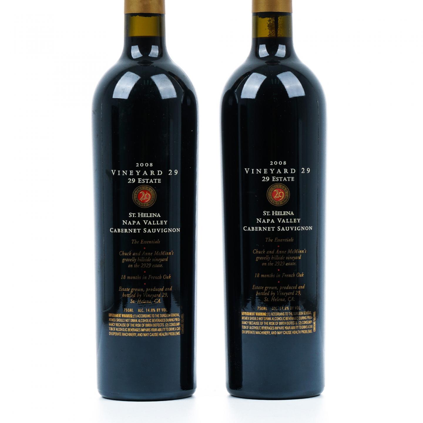 二十九号酒庄 2008 赤霞珠 红葡萄酒 2支组