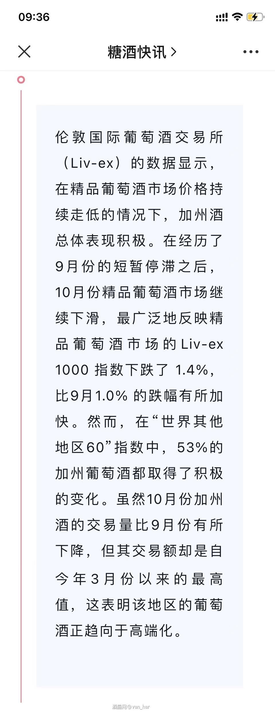 红酒资讯—加州表现积极