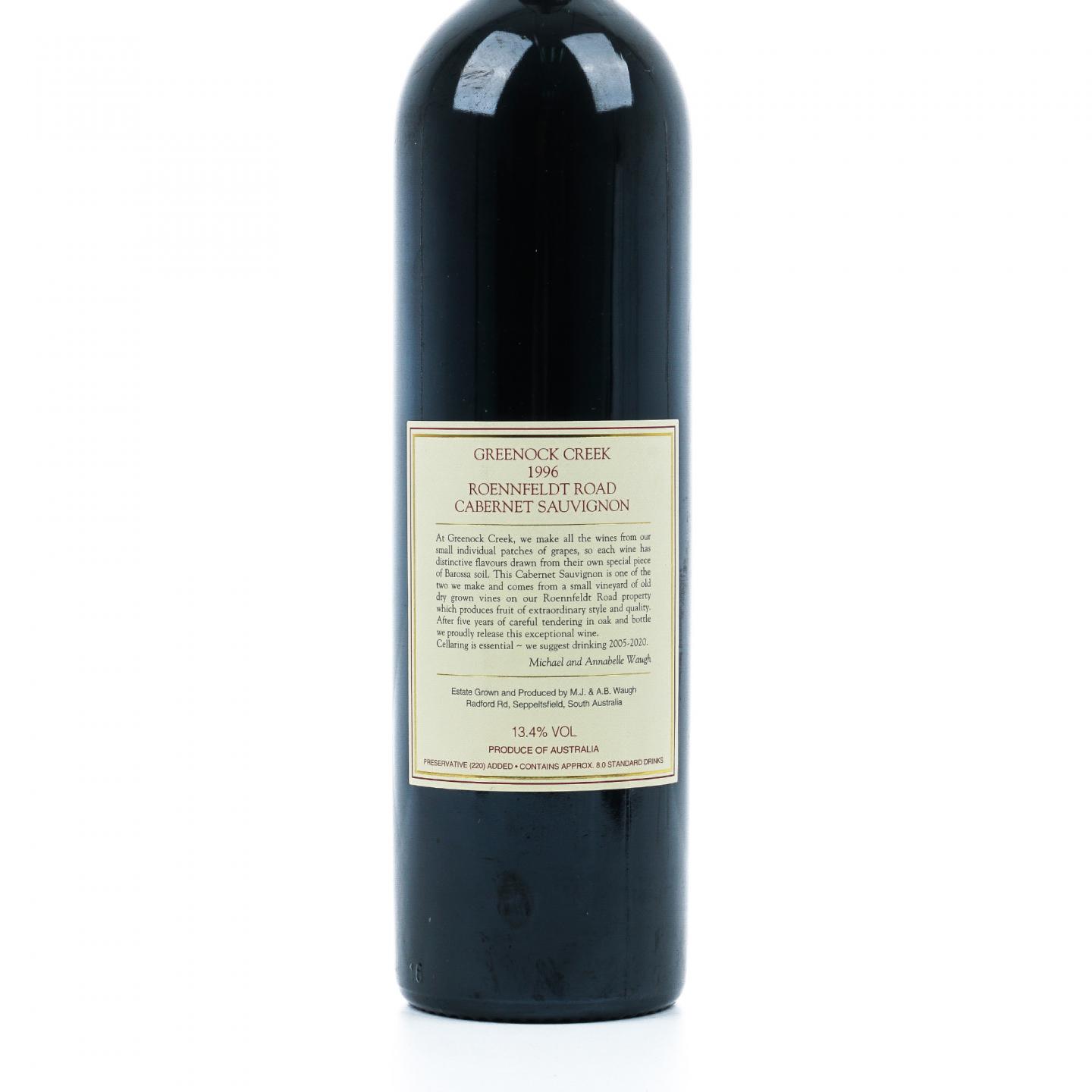 格林诺克酒庄 1996 伦费尔特路 赤霞珠 红葡萄酒