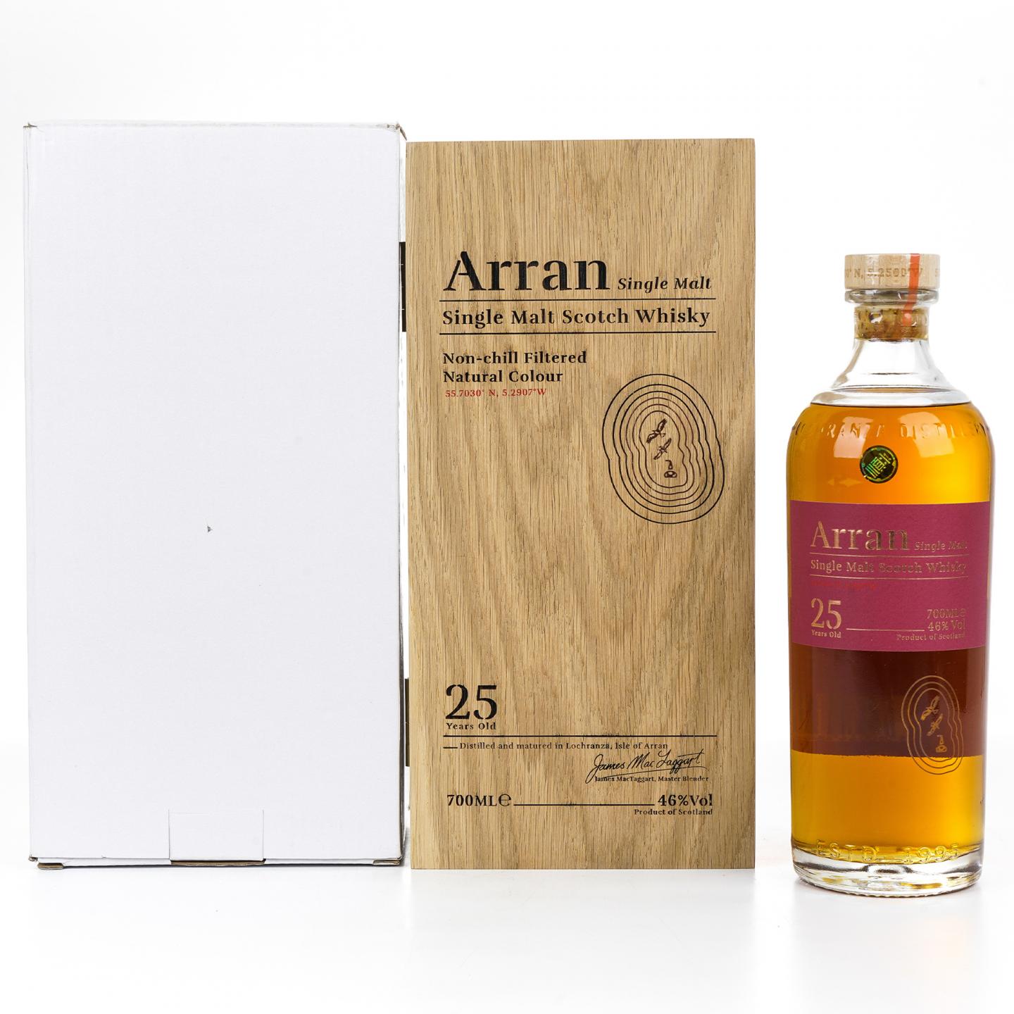 Arran 艾伦 25年 木盒 46%