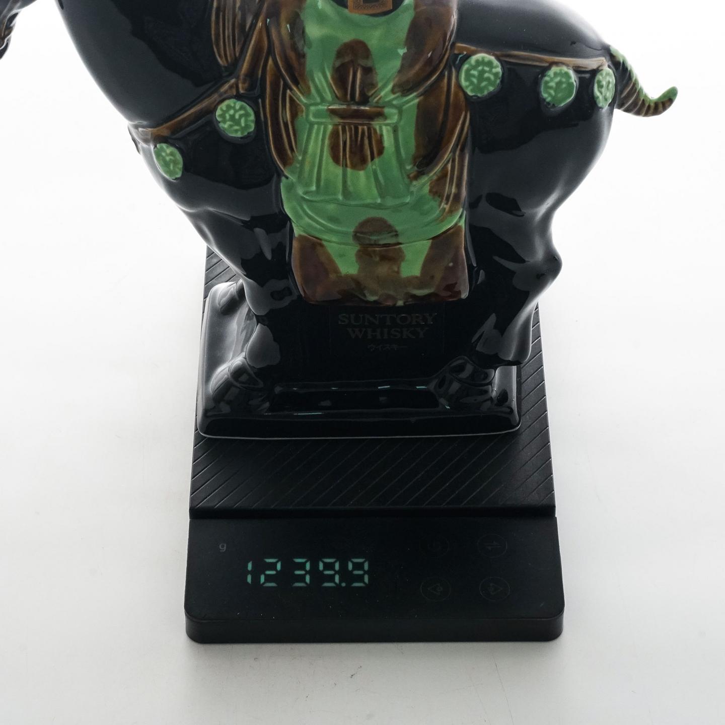 三得利 1990 生肖马纪念瓶 双狮盖