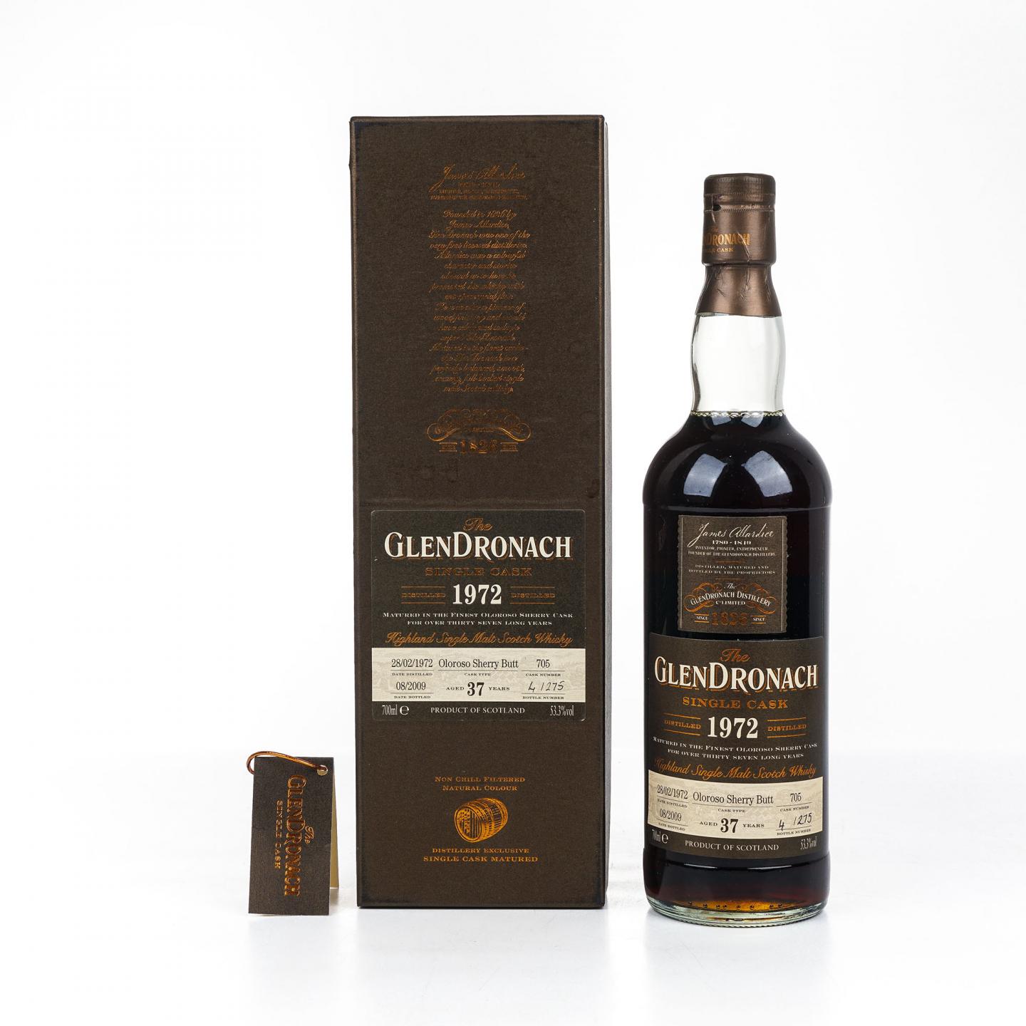 Glendronach 格兰多纳 37年 1972-2009 雪莉单桶#705