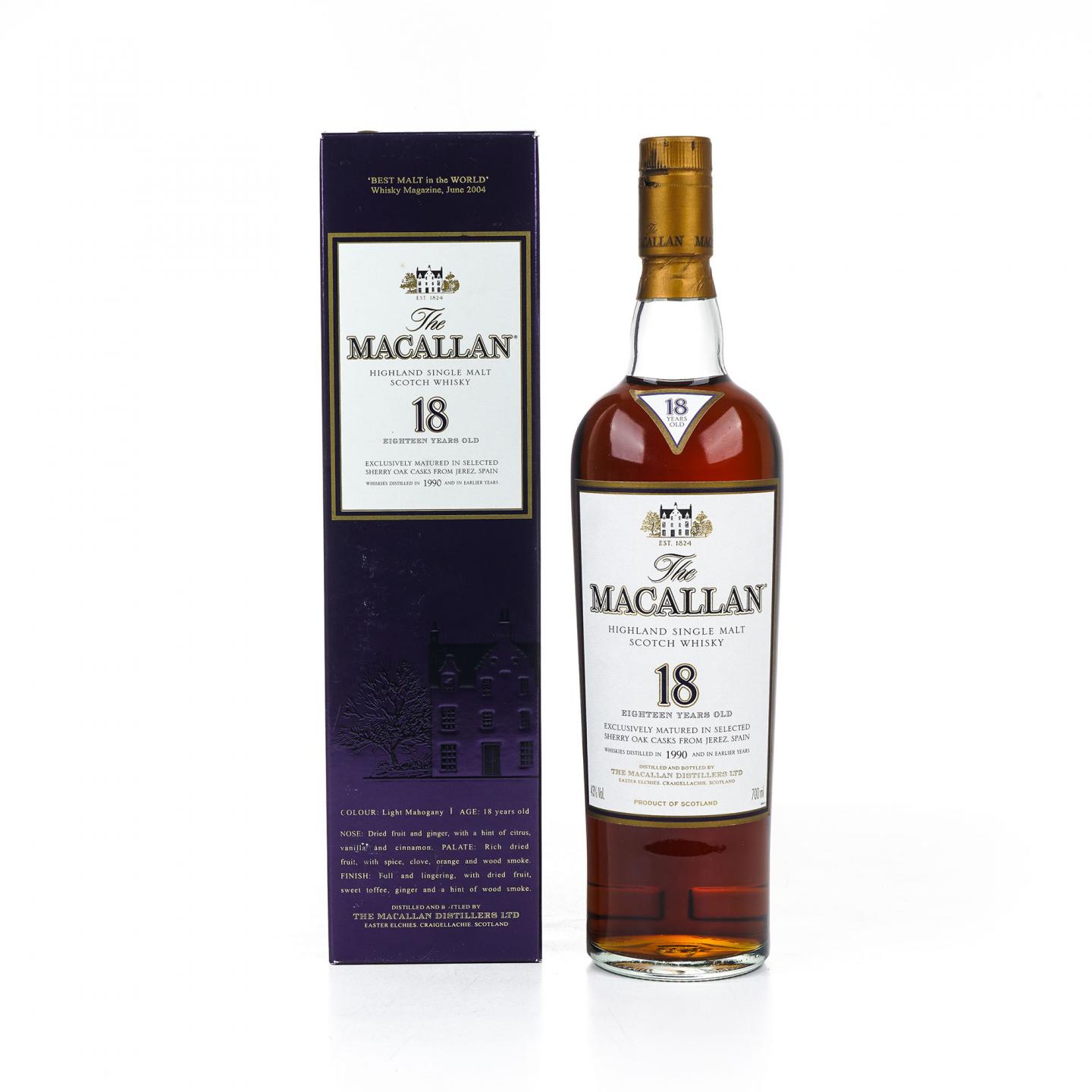 Macallan 麦卡伦 18年 1990 雪莉桶 700ml