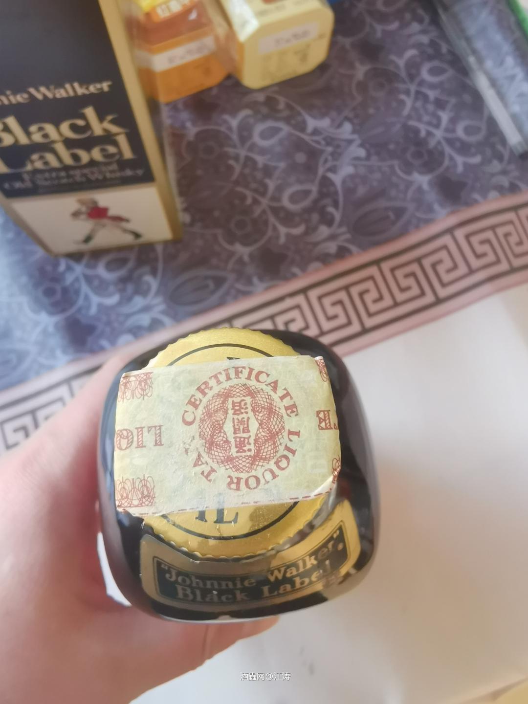 60年代 绝版尊尼获加老黑方 金头 白葵花标