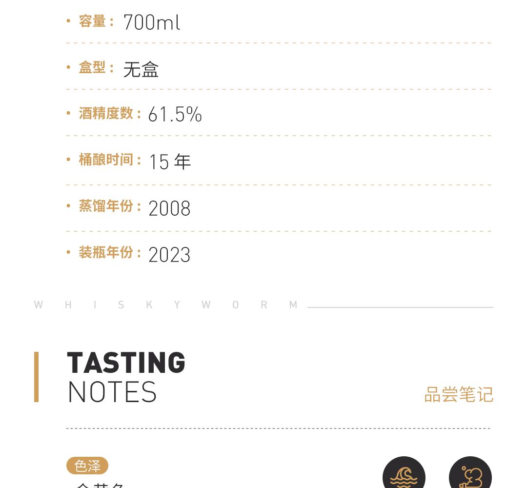 【TWJ装瓶】Kildalton 阿贝15年龙标2008单桶单一麦芽威士忌