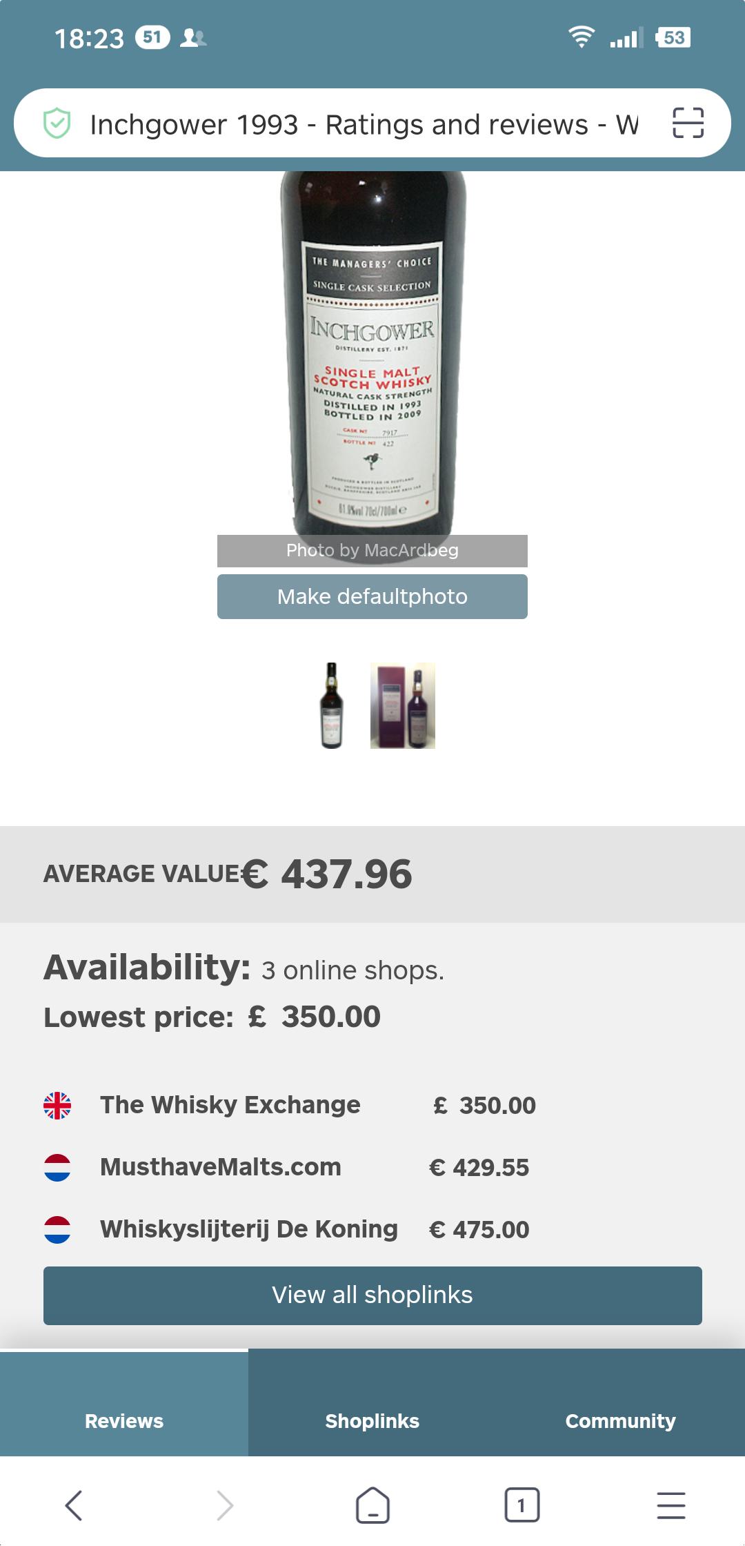 Inchgower1993经理之选欧洲雪莉桶