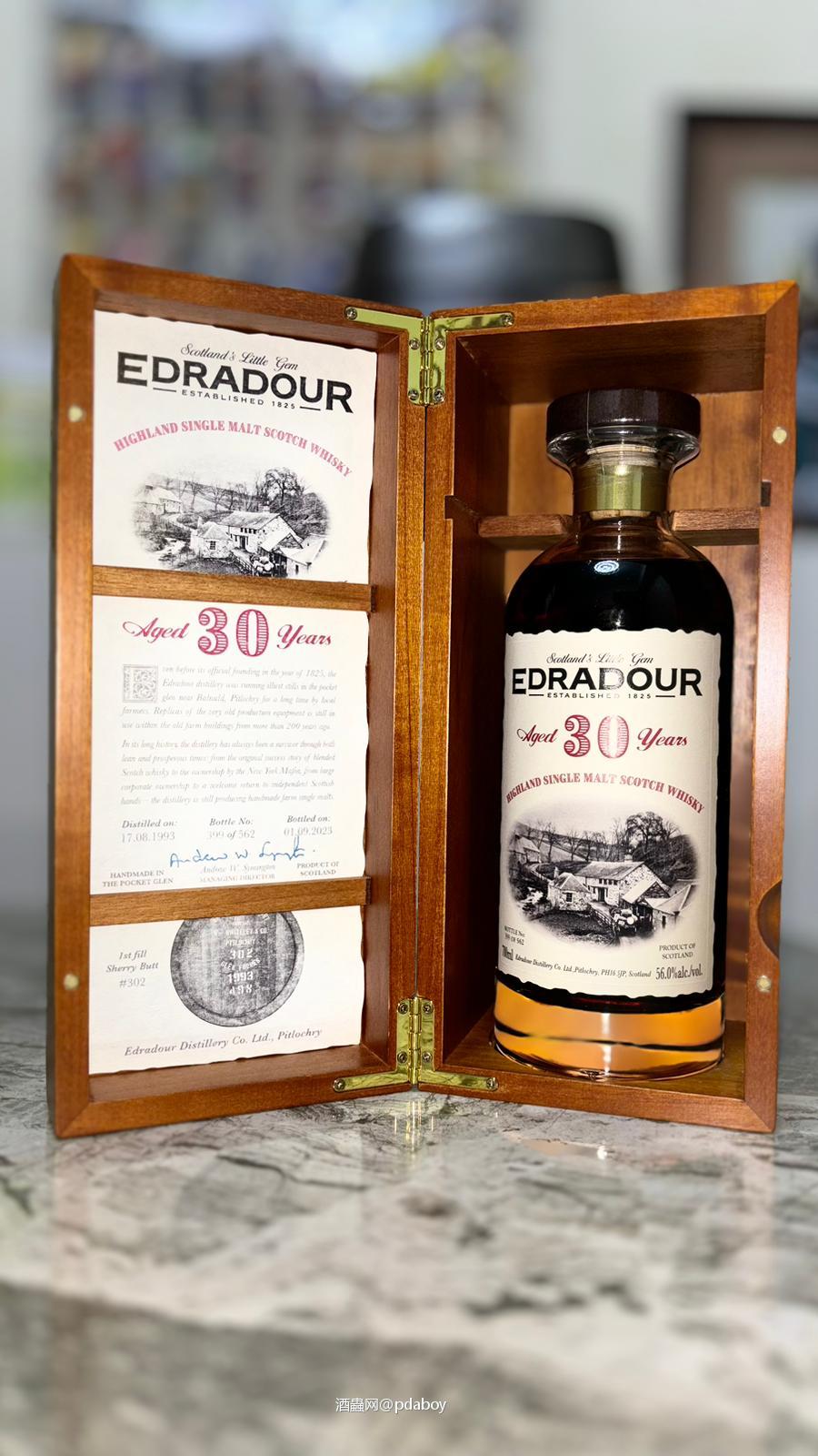 Edradour 單桶30年 限562 支桶強