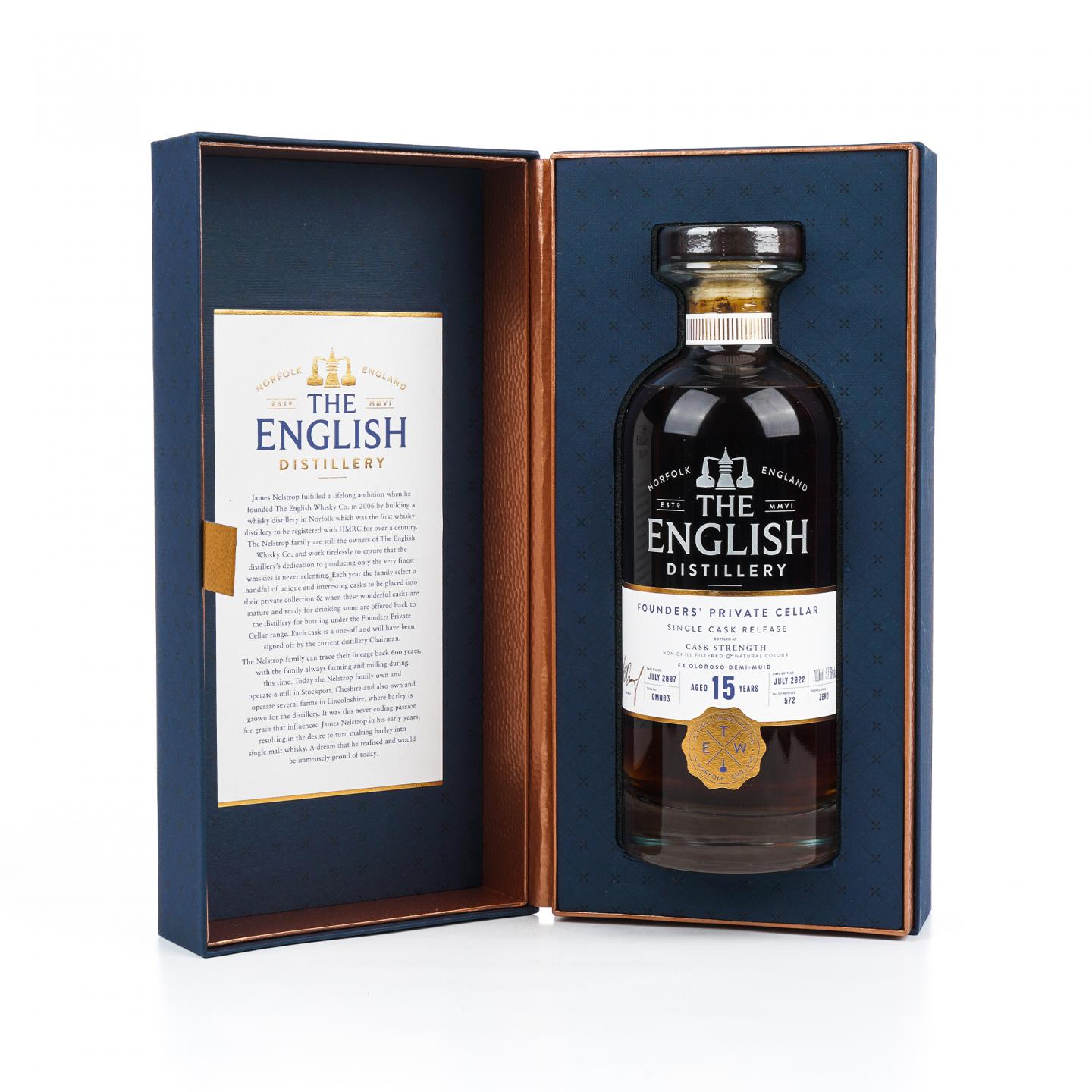 The English Whisky 15年 2007-2022 雪莉单桶#DM003 桶强 57.6%