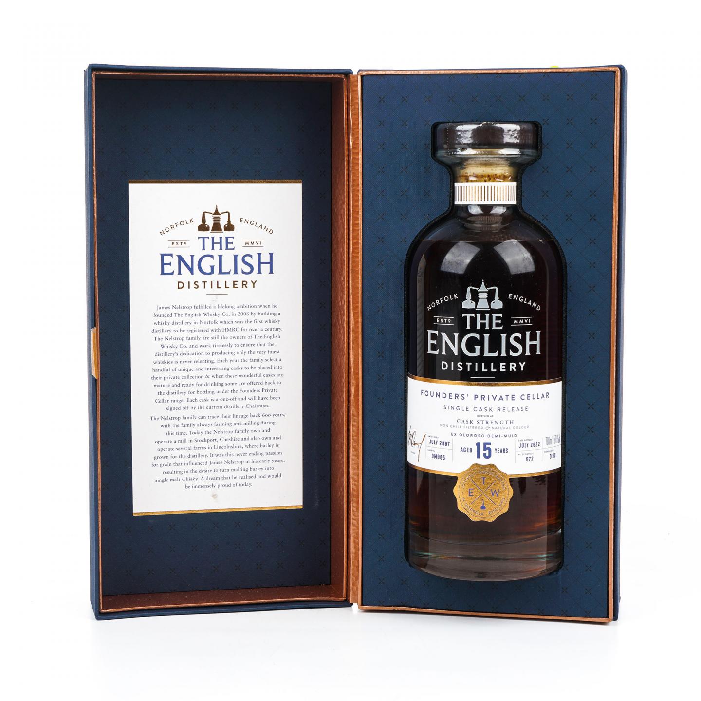 The English Whisky 15年 2007-2022 雪莉单桶#DM003 桶强
