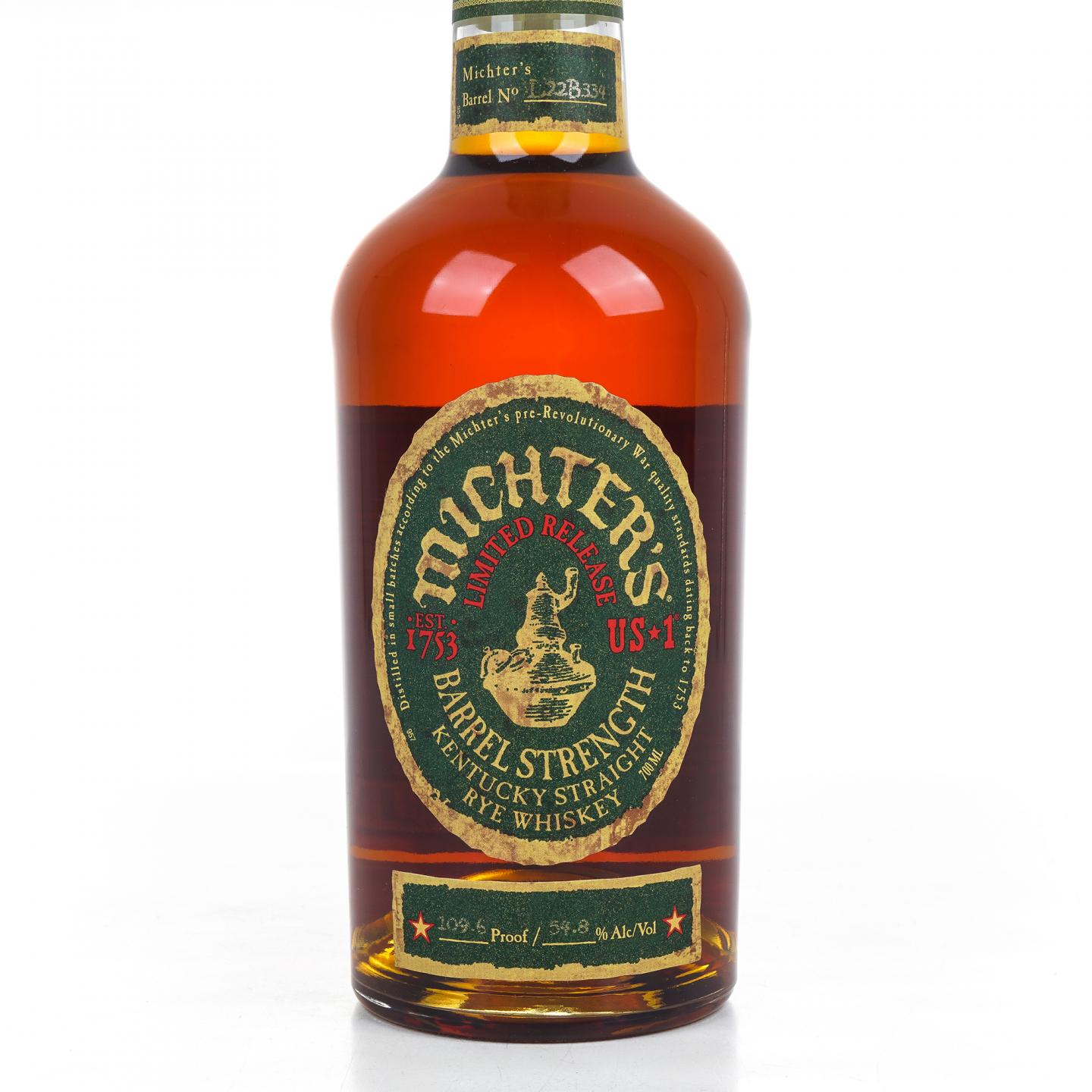 Michter's 酩帝诗 桶强 黑麦威士忌 US*1 54.8%