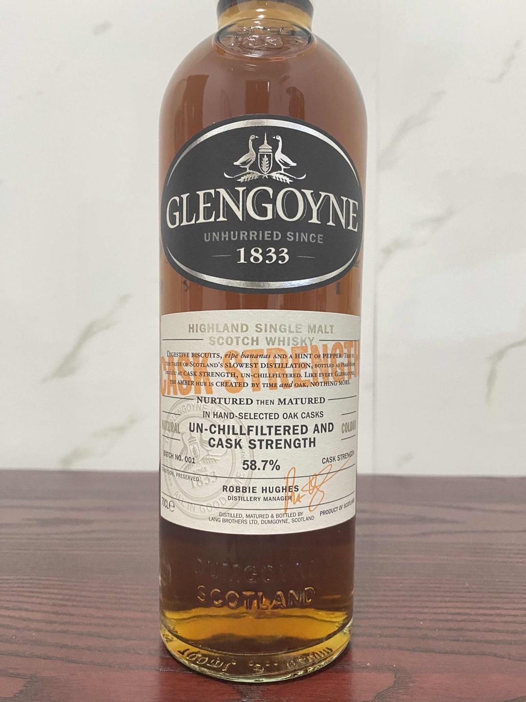 Glengoyne 格兰哥尼NO.001桶强单一麦芽威士忌58.7度700ml