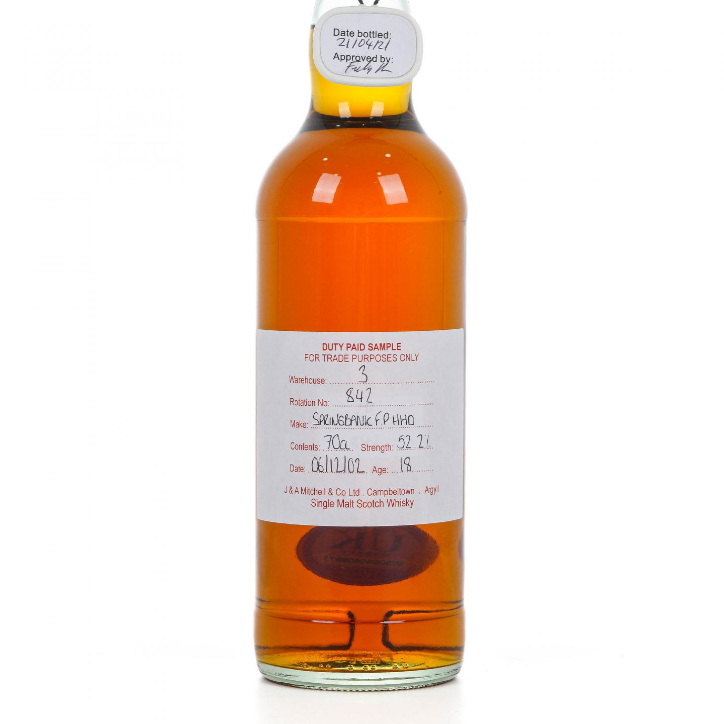 Springbank 云顶 18年 2002 完税瓶 52.2%