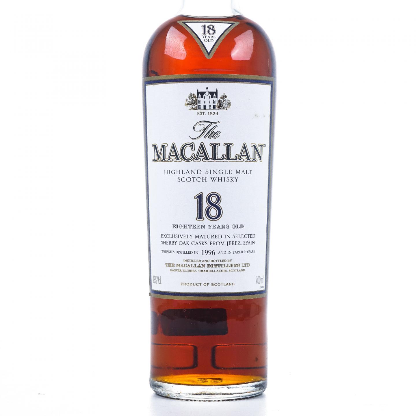 Macallan 麦卡伦 18年 1996 雪莉桶