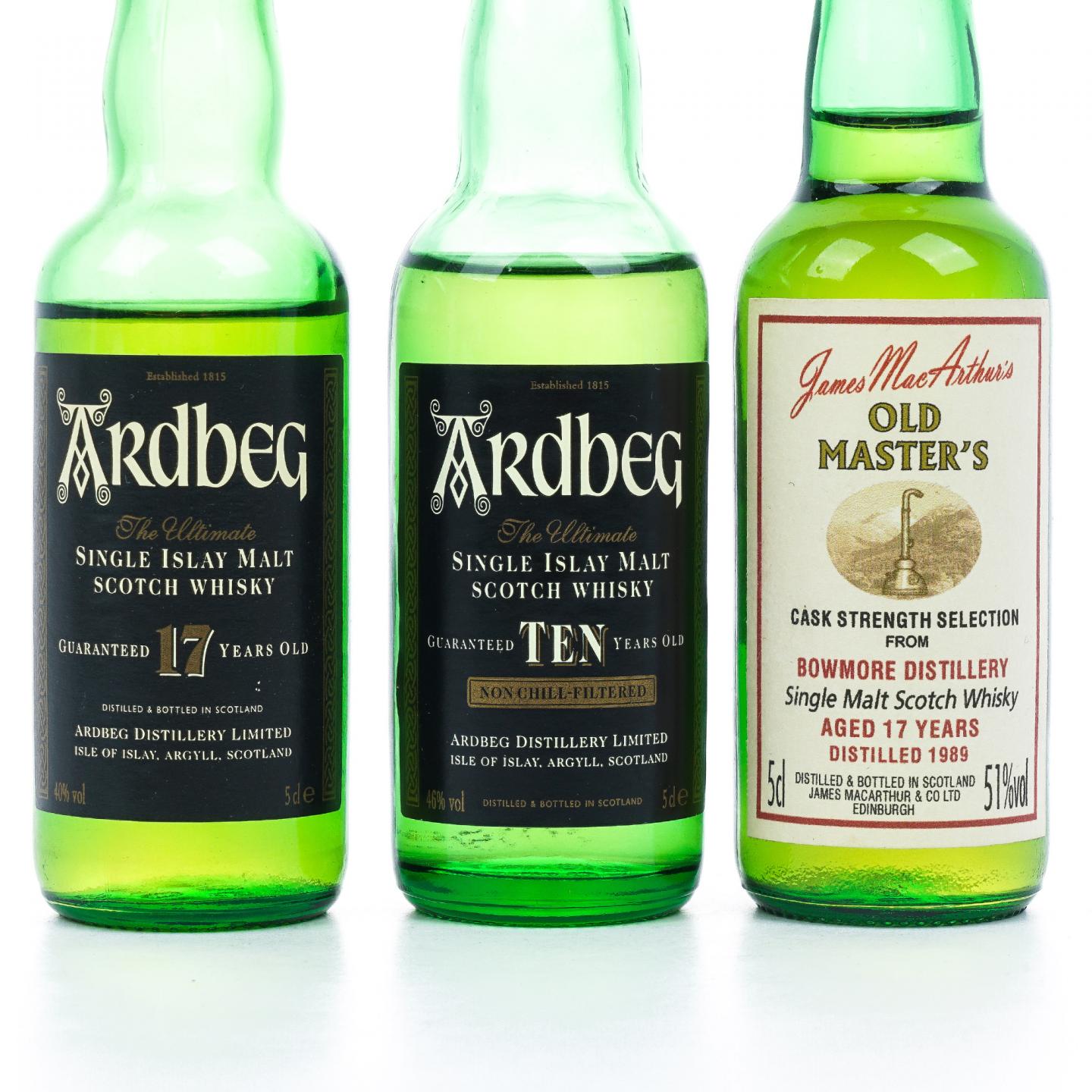 【酒版】Ardbeg 阿贝 10年/17年/Bowmore 波摩 De Luxe/12年/17年 50ml*7瓶