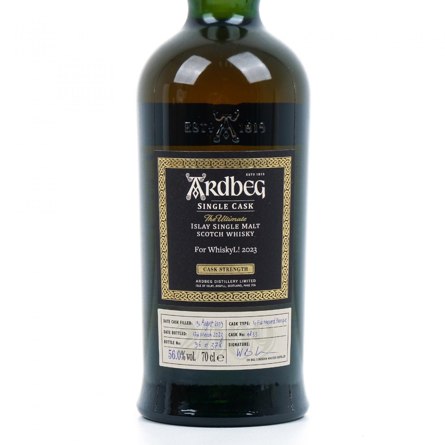 Ardbeg 阿贝 2009-2023 雪莉单桶#4833 Whisky L 桶强 行货