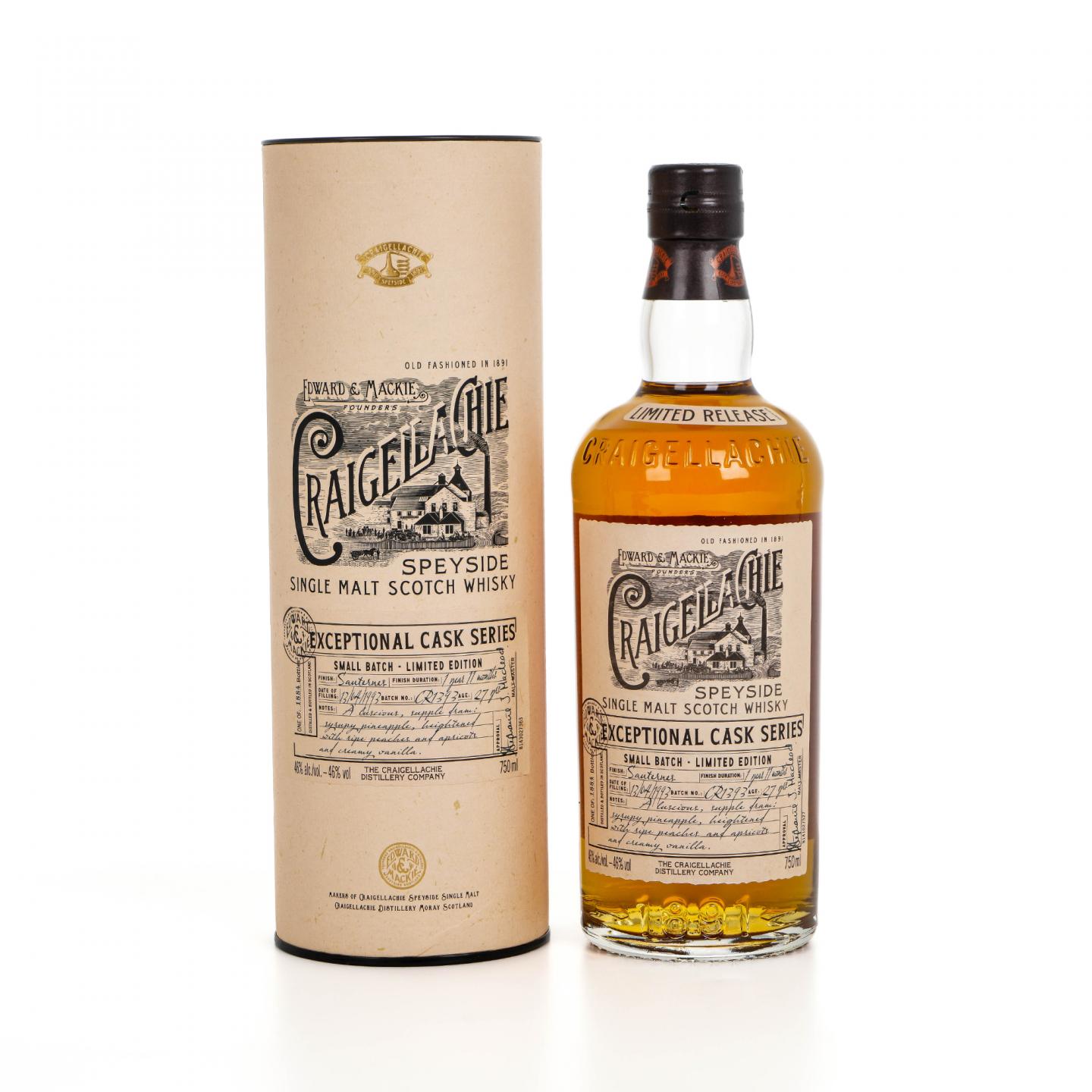 Craigellachie 克莱拉奇 27年 1993 ECS系列 Batch CR1393 行货 750ml