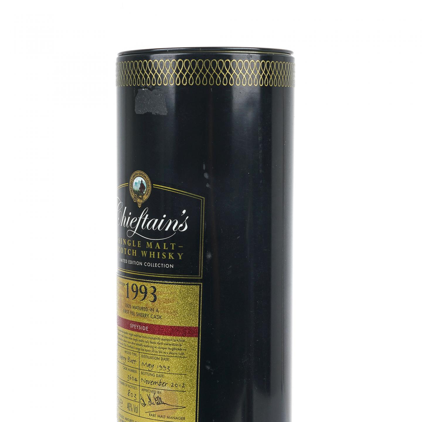 老酋长 Speyside 1993-2012 限量版 雪莉桶#3604