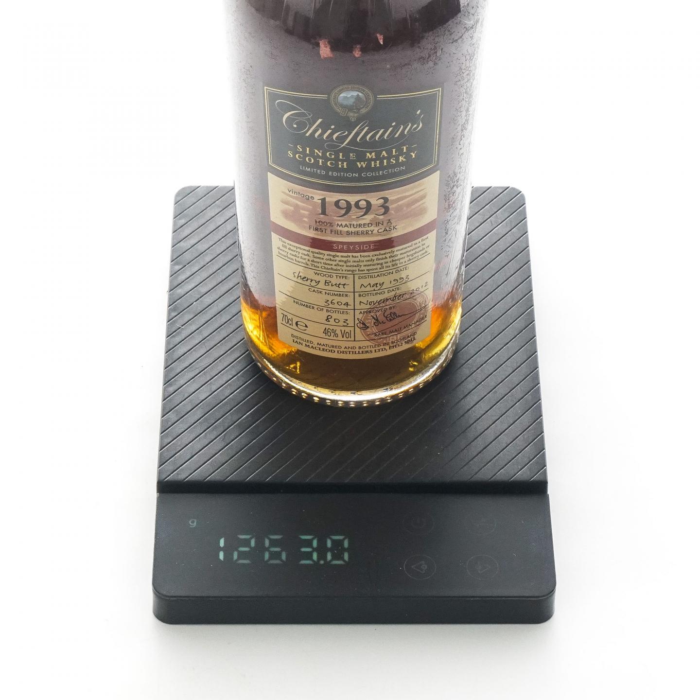 老酋长 Speyside 1993-2012 限量版 雪莉桶#3604