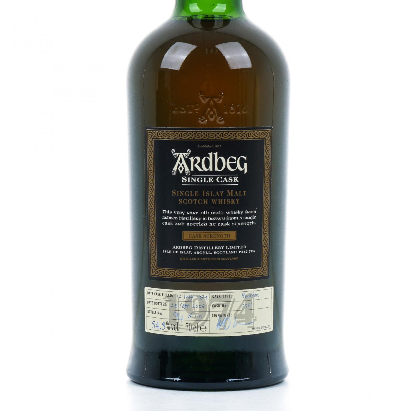 Ardbeg 阿贝 1974-2006 波本单桶#3326 桶强