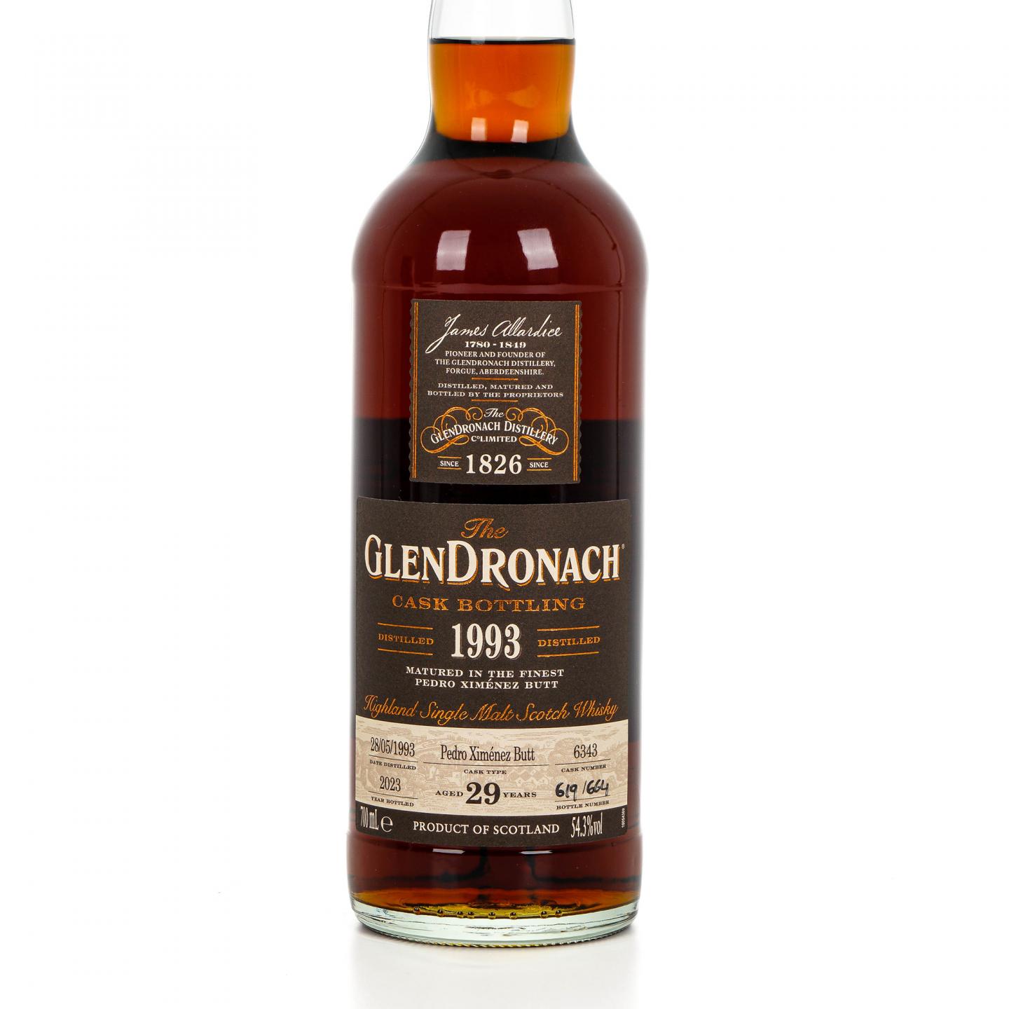 Glendronach 格兰多纳 29年 Cask Bottling 雪莉桶#6343