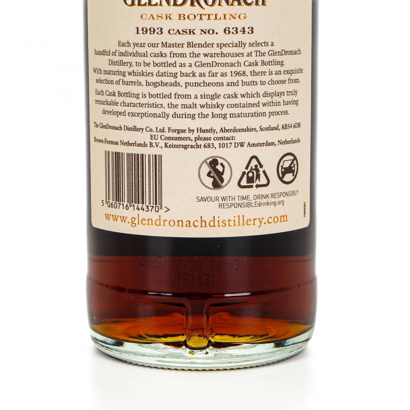 Glendronach 格兰多纳 29年 Cask Bottling 雪莉桶#6343