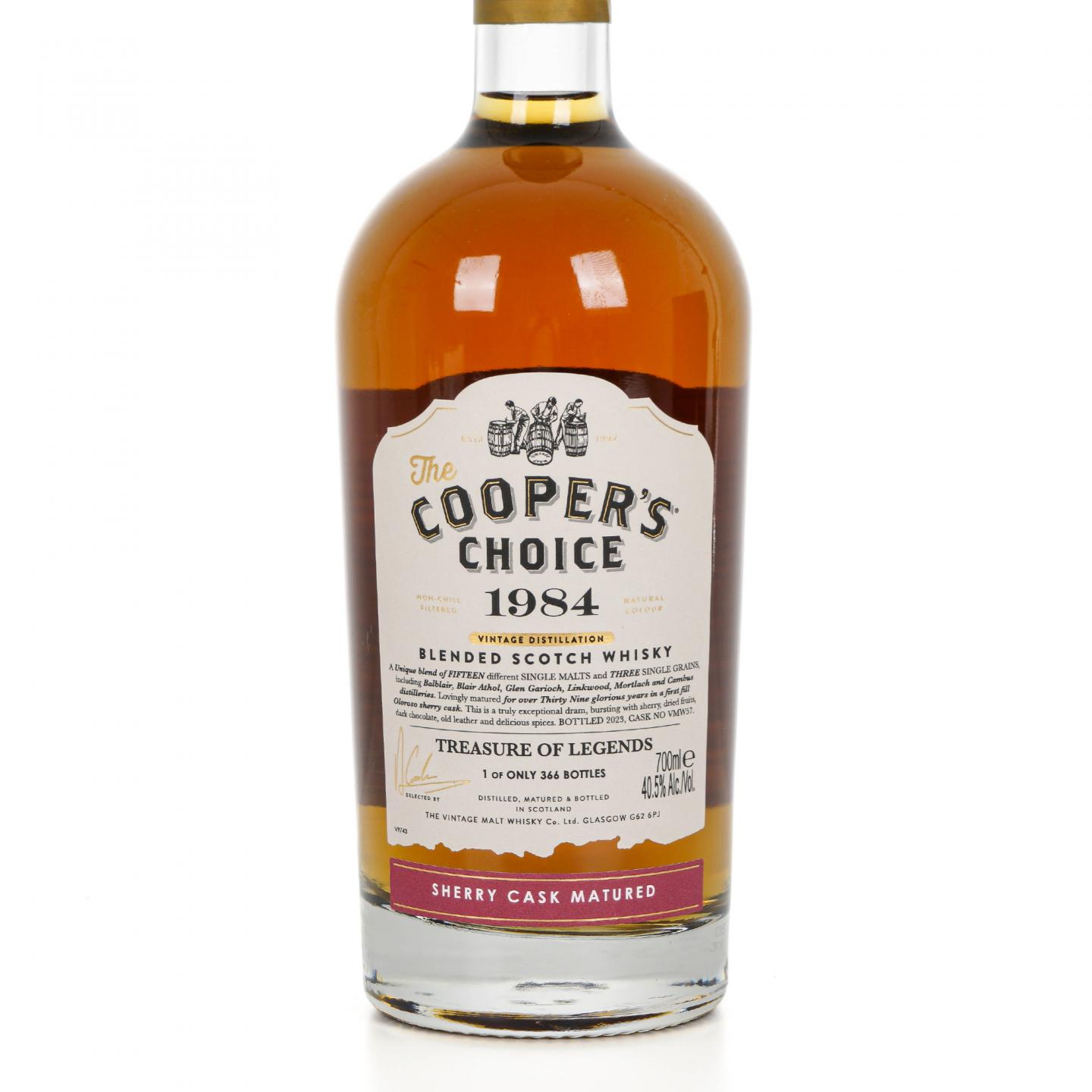 Cooper's Choice 39年 1984-2023 雪莉桶#VMW57