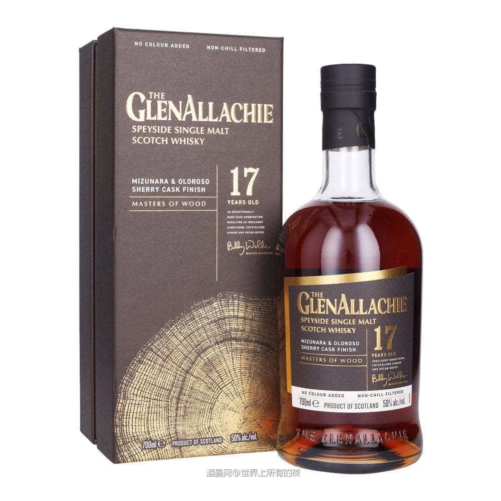格兰纳里奇17年GLENALLACHIE Glenallachie 17 Year Old - Masters of Wood: Mizunara and Oloroso Speyside Single Malt Scotch Whisky