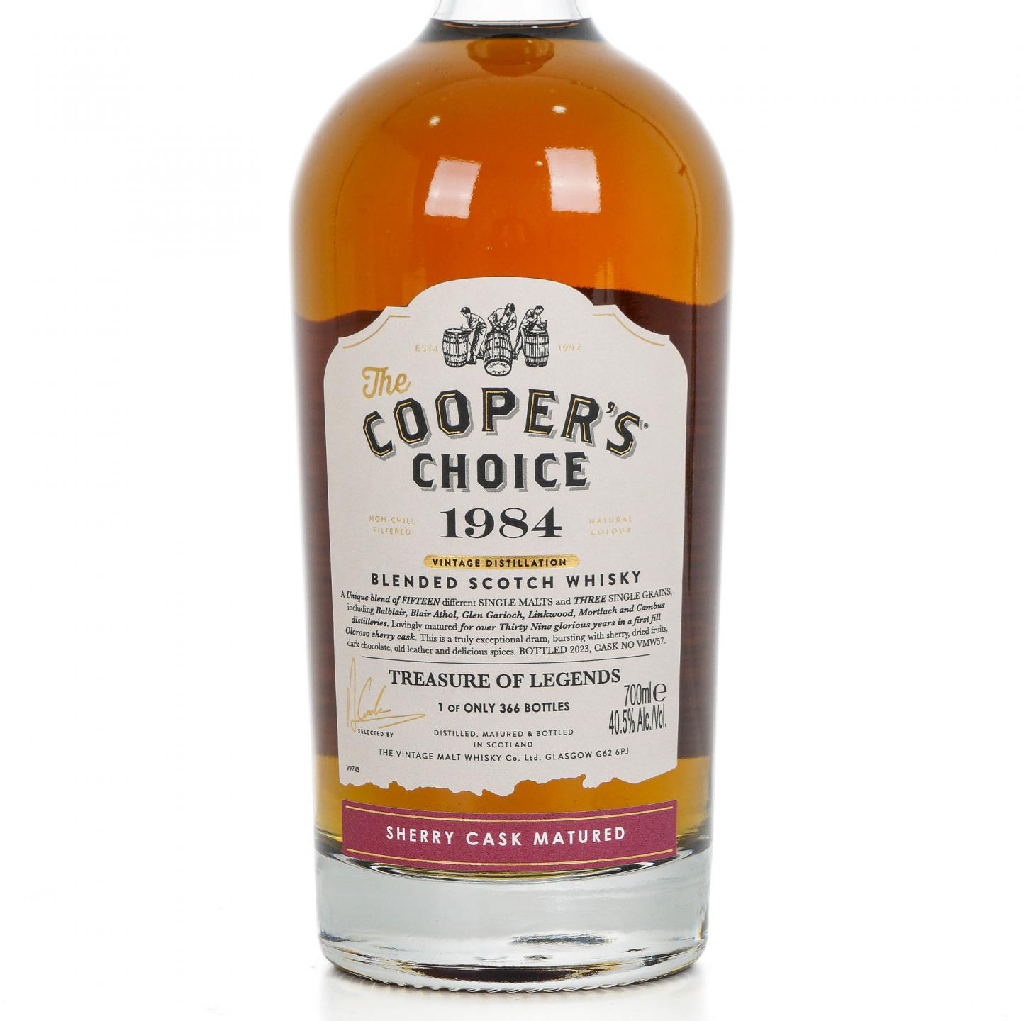 the Cooper's Choice 调和 1984-2023 雪莉桶#VMW57